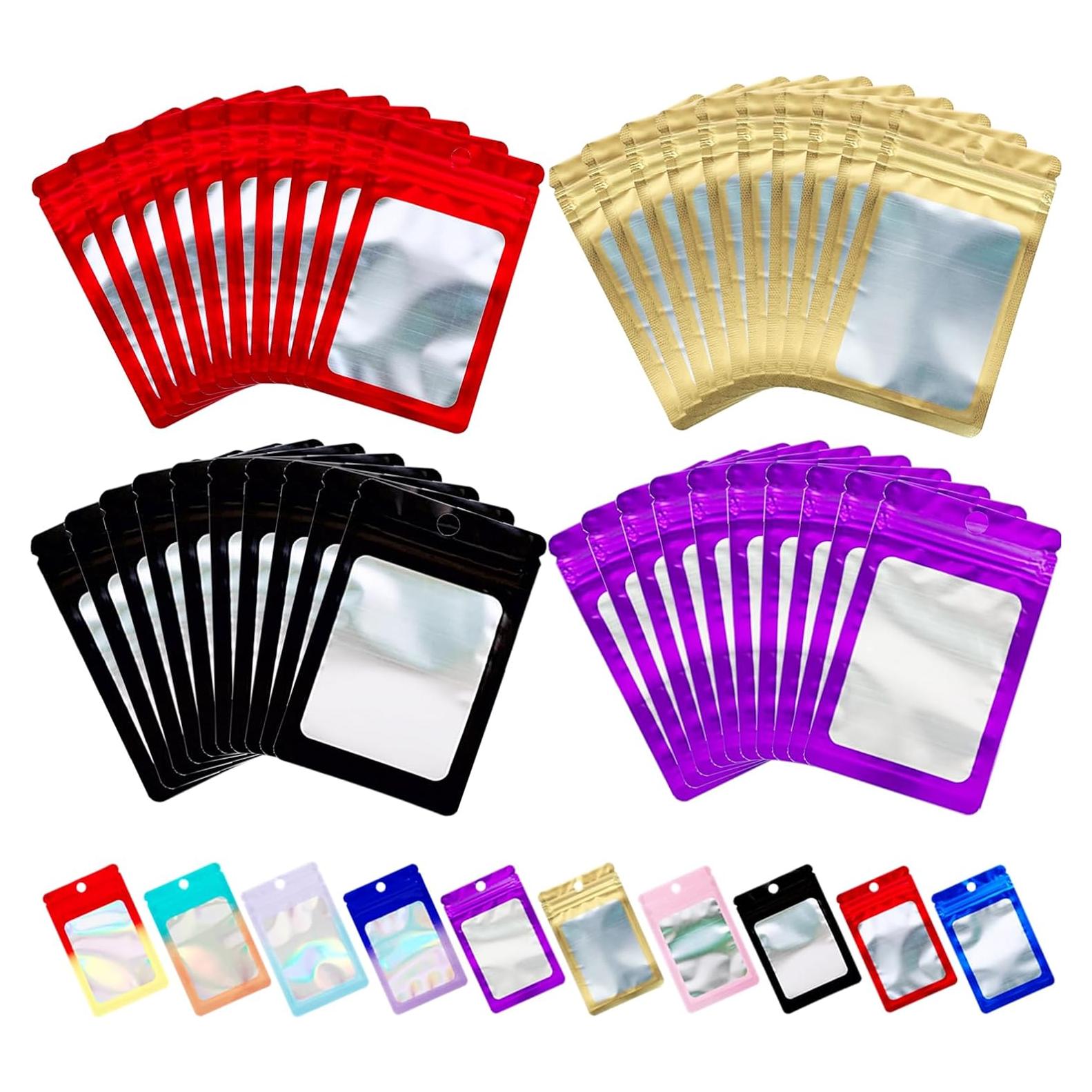 400 Bolsas Mylar Holográficas 2.3x3.9" Loveaiai para Almacenamiento