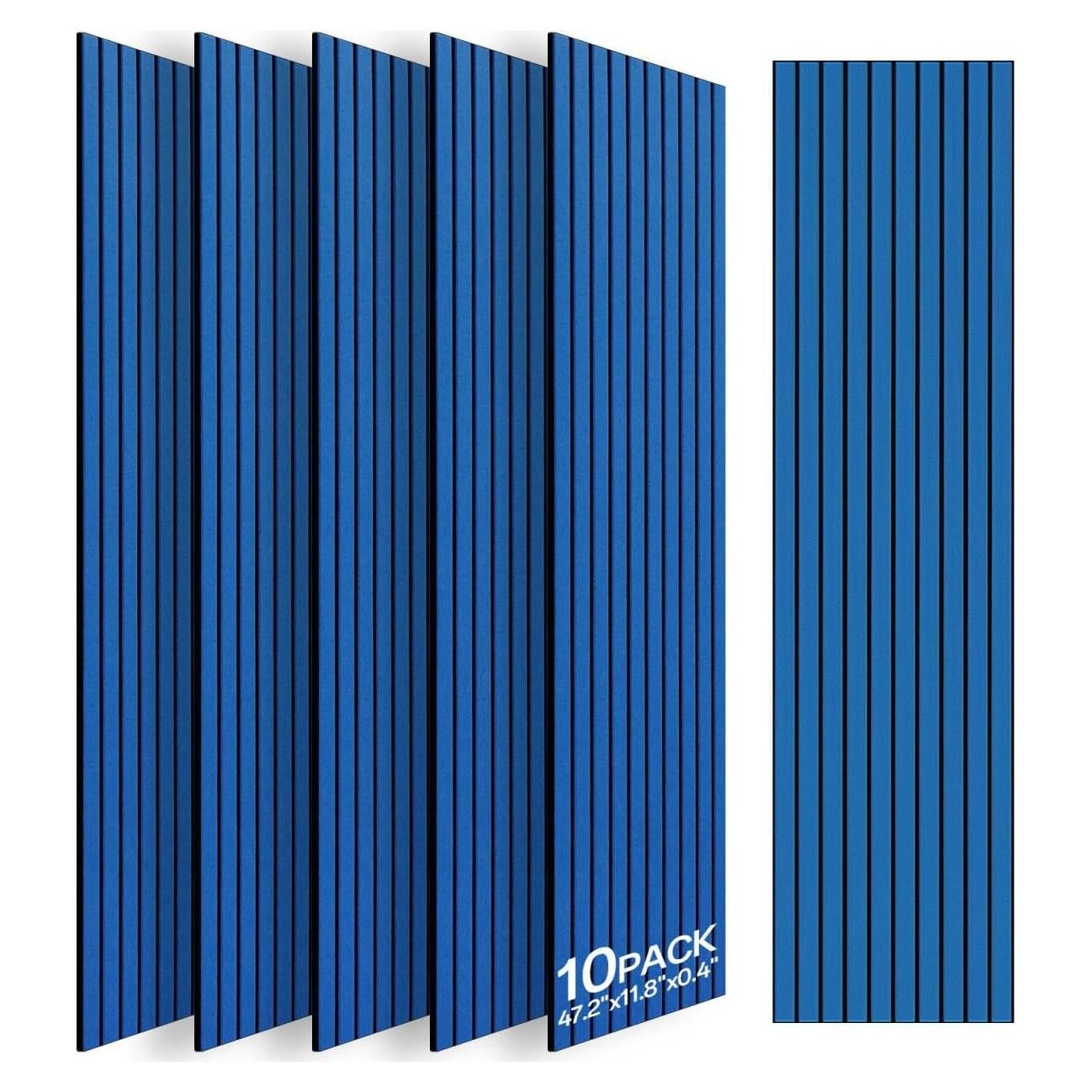 Paneles Acústicos Keemute 122x30 cm Paquete de 10 Azul