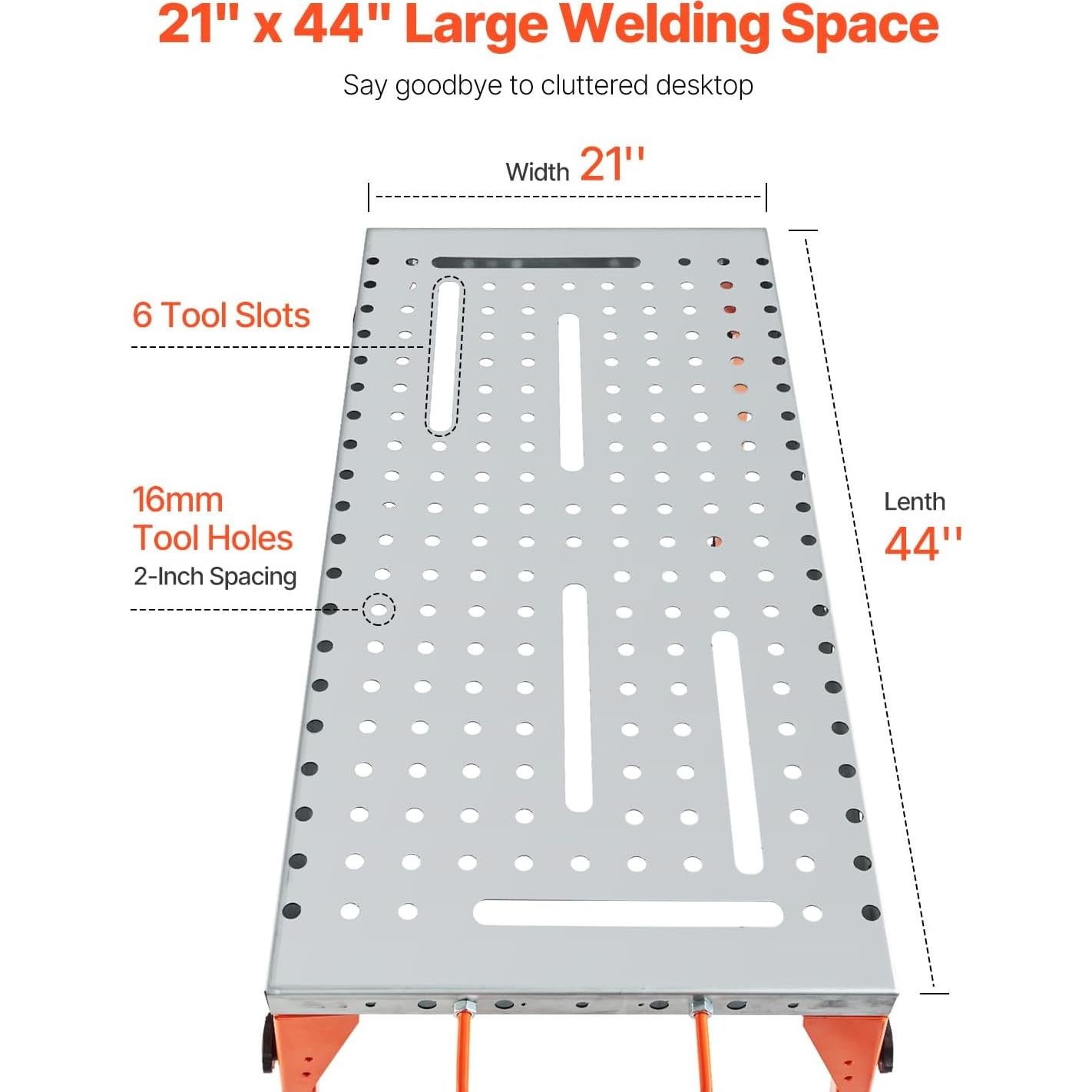 Mesa de Soldadura Plegable VEVOR 112x53 cm 227 kg Ajustable