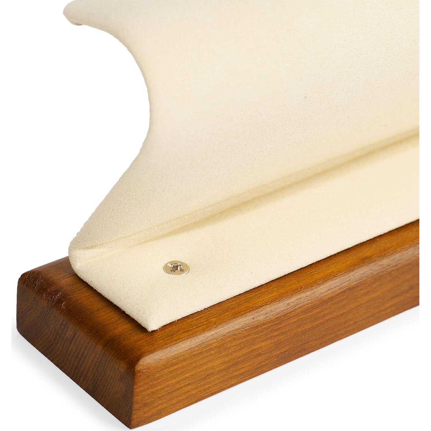 Soporte de Joyería de Madera Woodten Beige para Pendientes