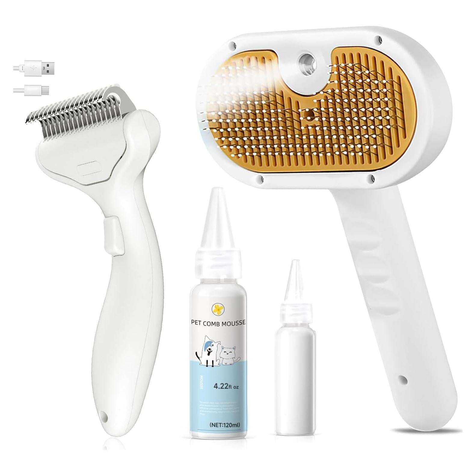 Cepillo de Vapor 3 en 1 VVWVVW para Perros y Gatos