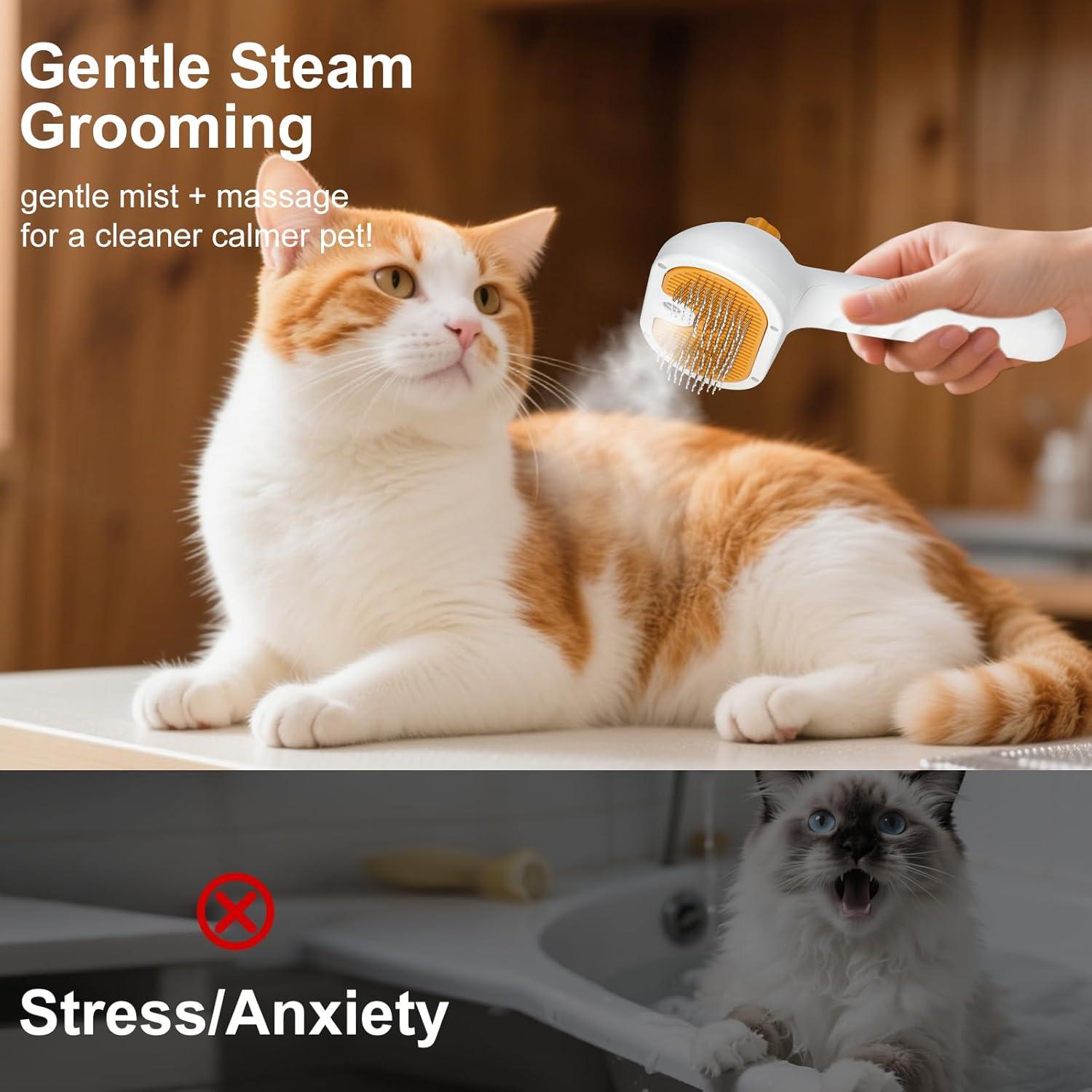 Cepillo de Vapor 3 en 1 VVWVVW para Perros y Gatos