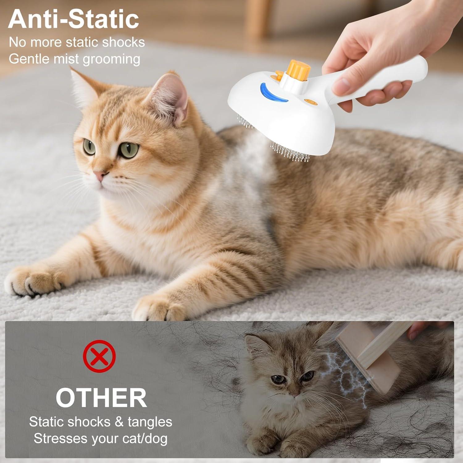 Cepillo de Vapor 3 en 1 VVWVVW para Perros y Gatos