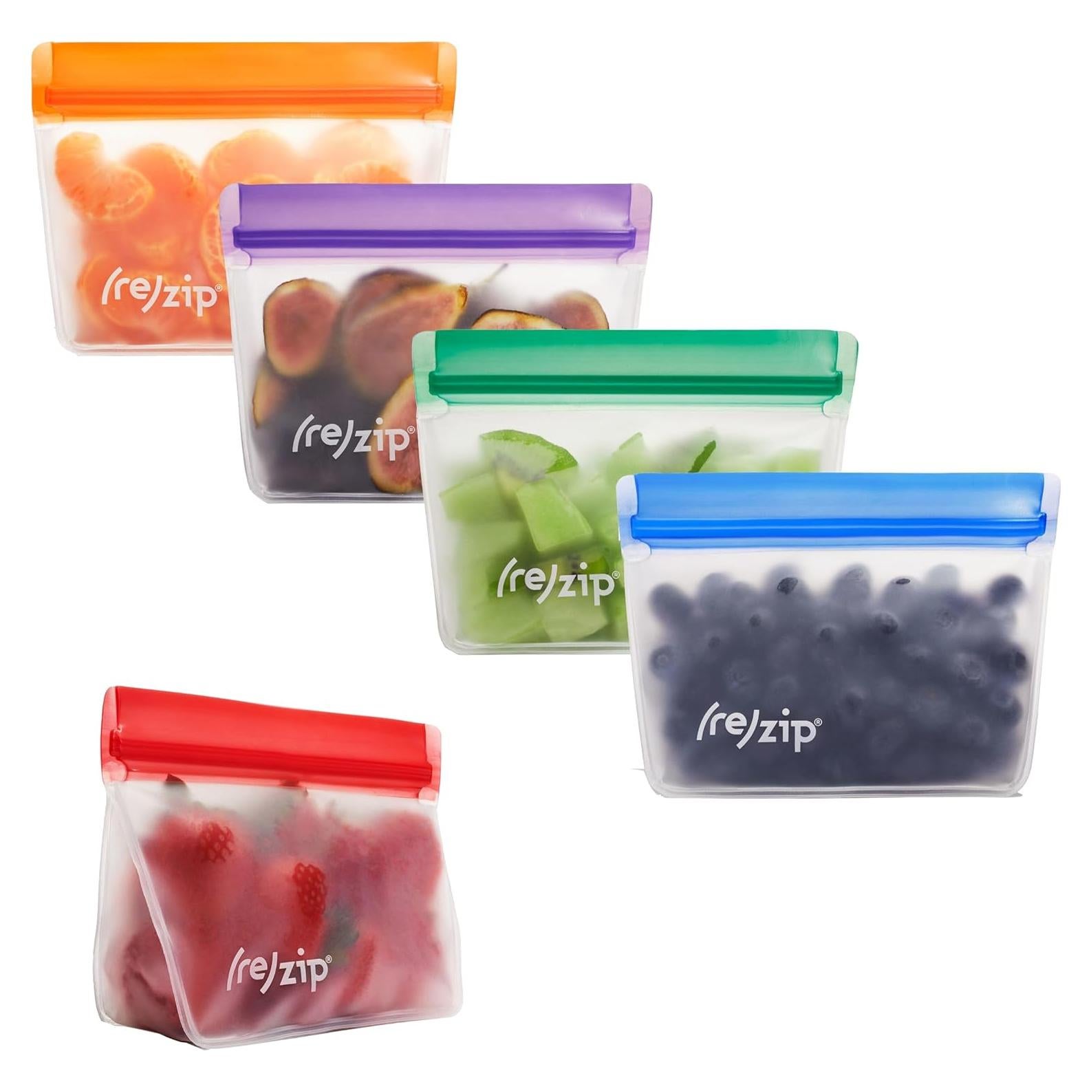 Bolsas Reutilizables de Pie re)zip 5 Pack 1 Taza Sin BPA