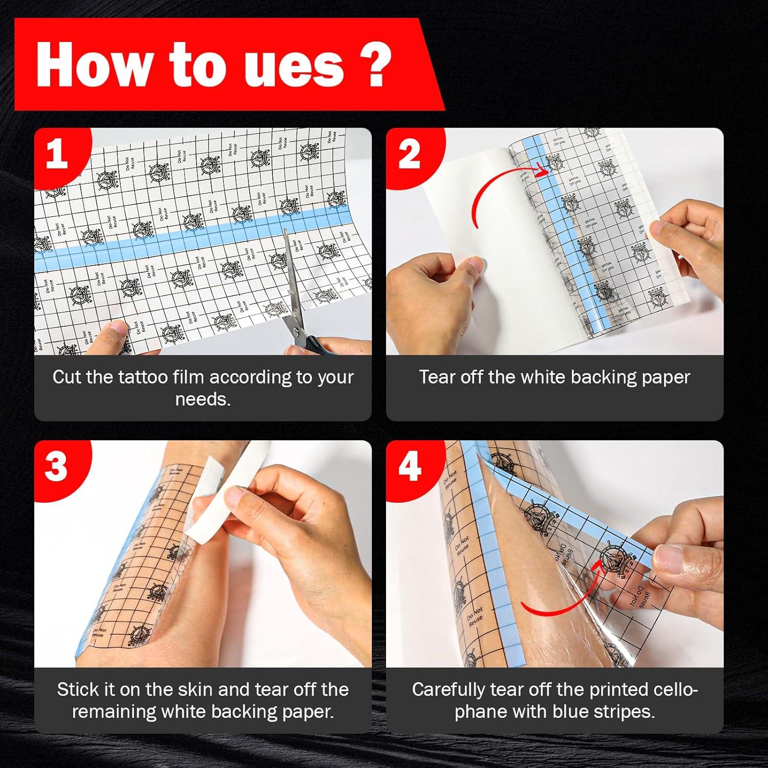 Vendaje impermeable para tatuajes AZEN 10 cm x 3.66 m