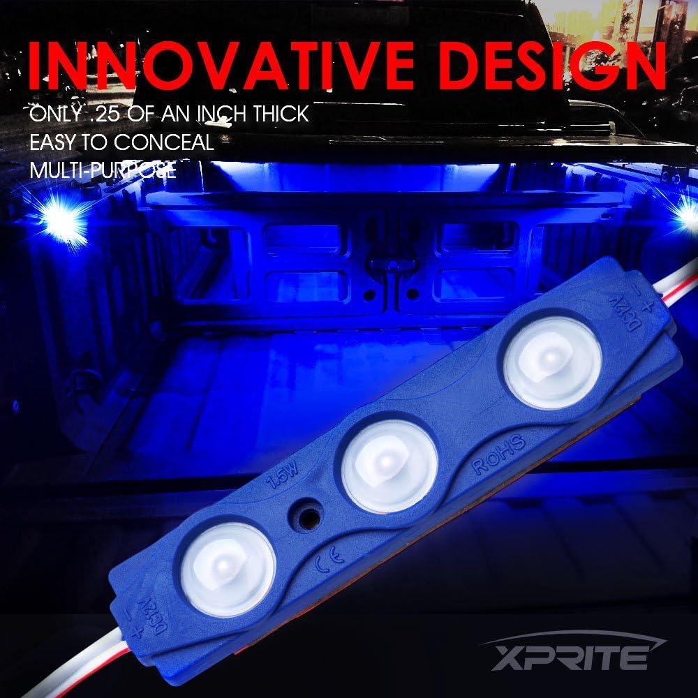 Kits de luces LED Xprite para cama de camión azul - 8 PCs