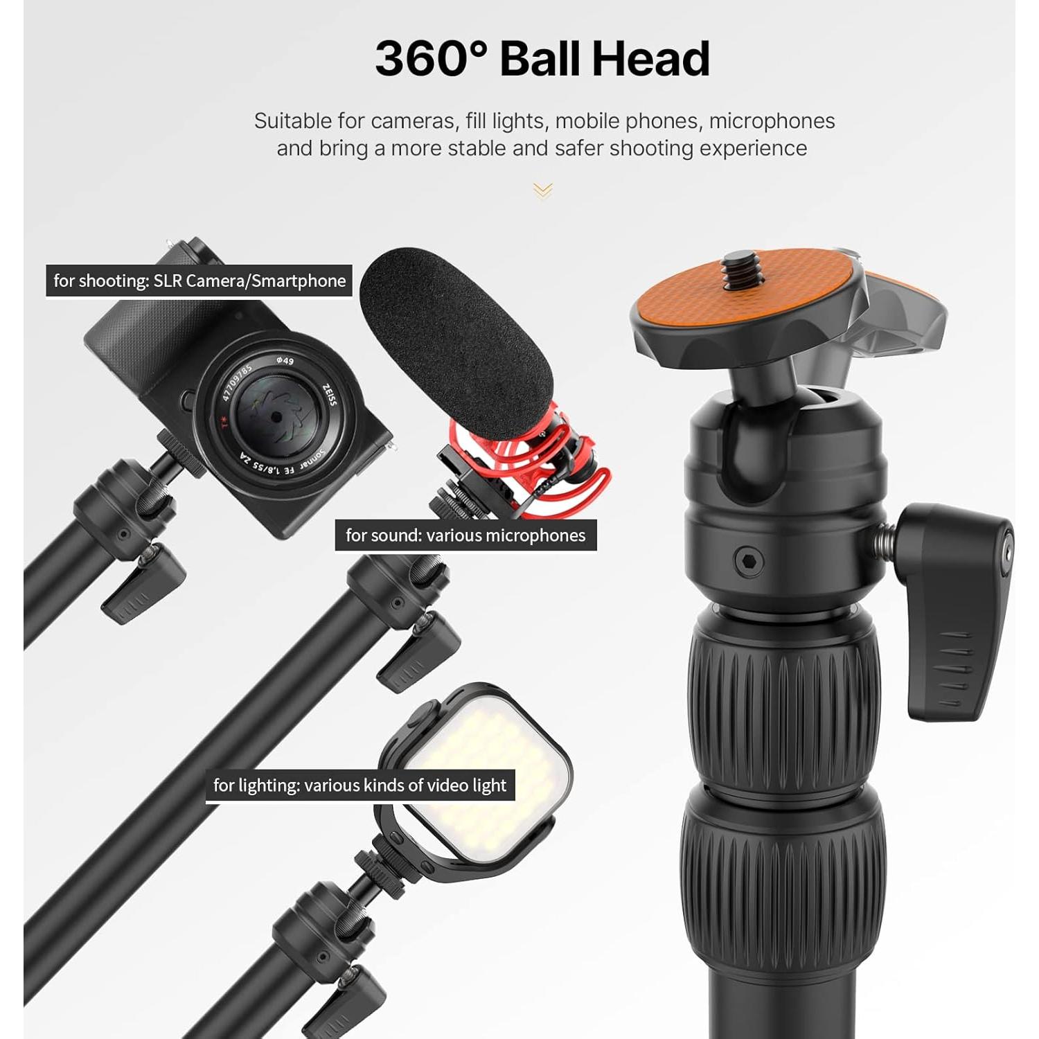 Soporte de escritorio para cámara Jusmo LS10 ajustable 41-86 cm