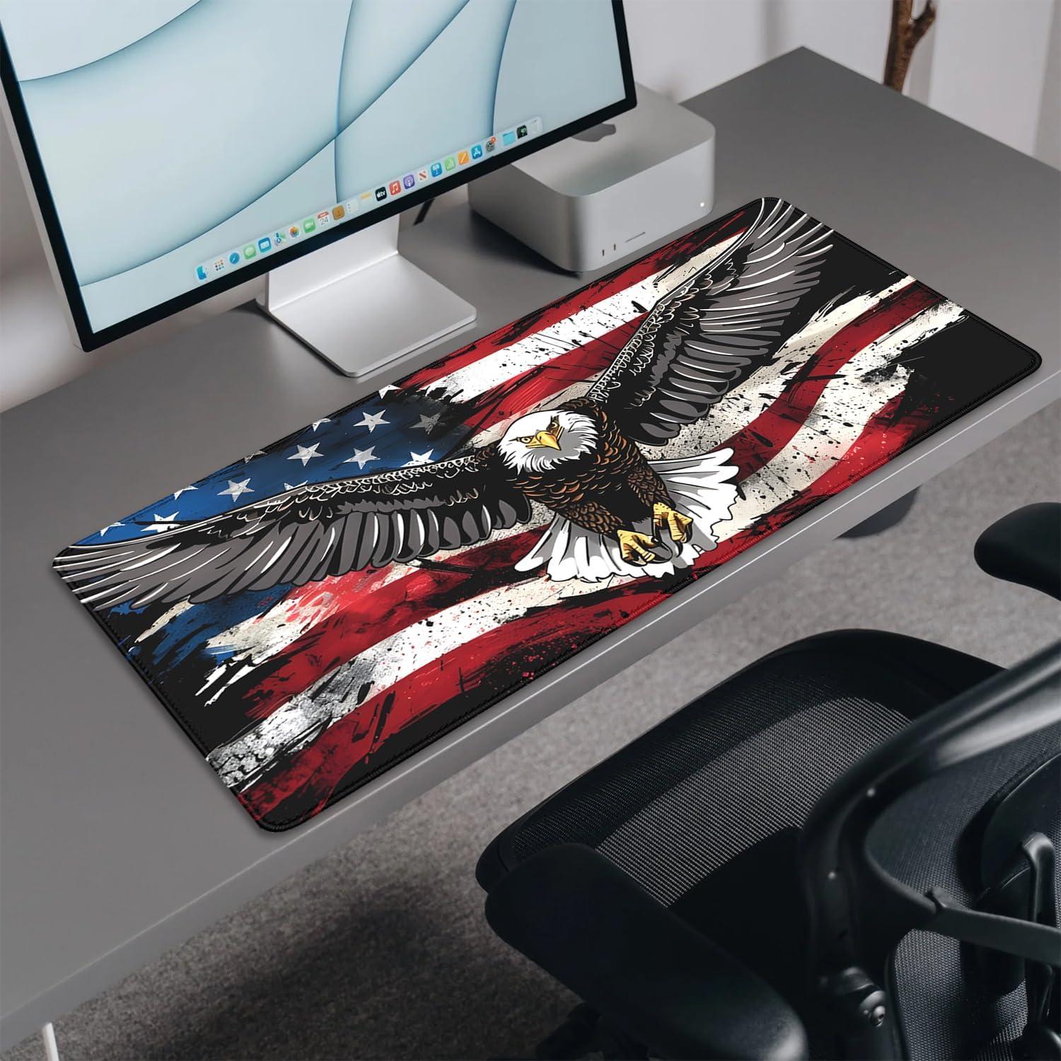 Alfombrilla de Ratón PBLJMJ 70x30 cm Antideslizante Bandera USA