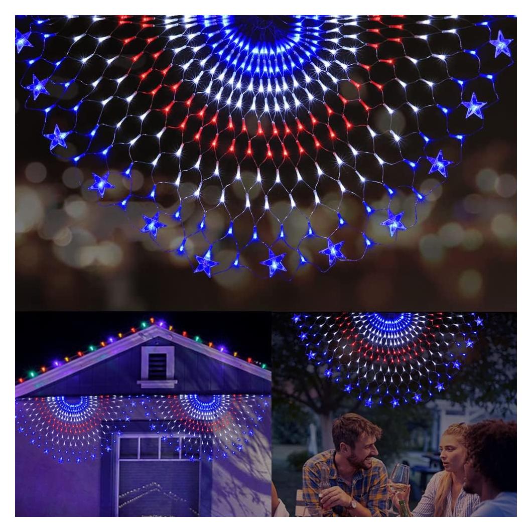 Luces LED de Bandera Americana MINIAO 243 LEDs 1.22x0.61m