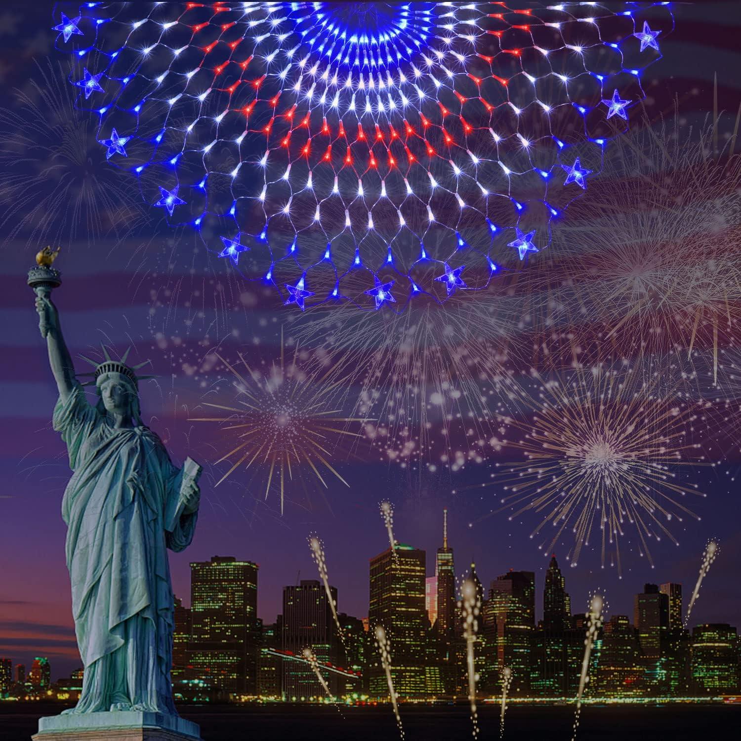 Luces LED de Bandera Americana MINIAO 243 LEDs 1.22x0.61m