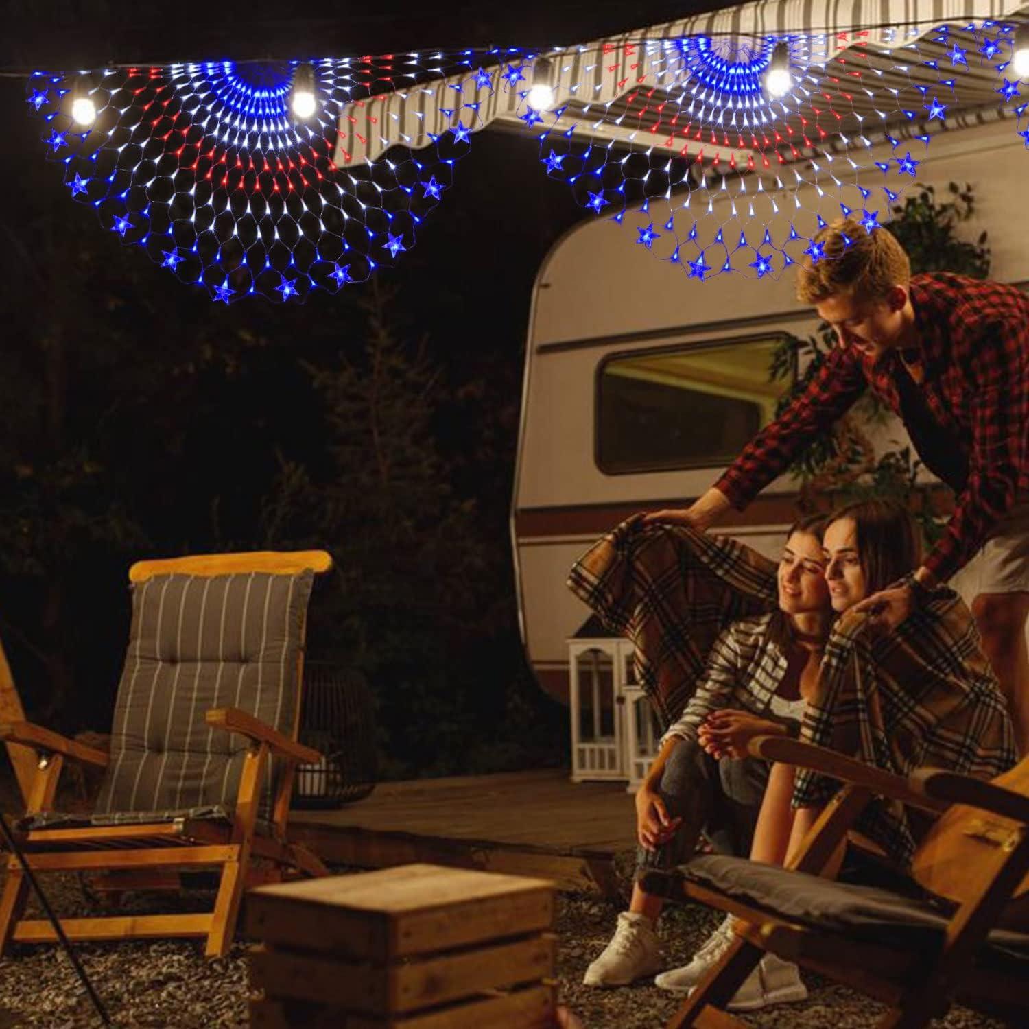 Luces LED de Bandera Americana MINIAO 243 LEDs 1.22x0.61m