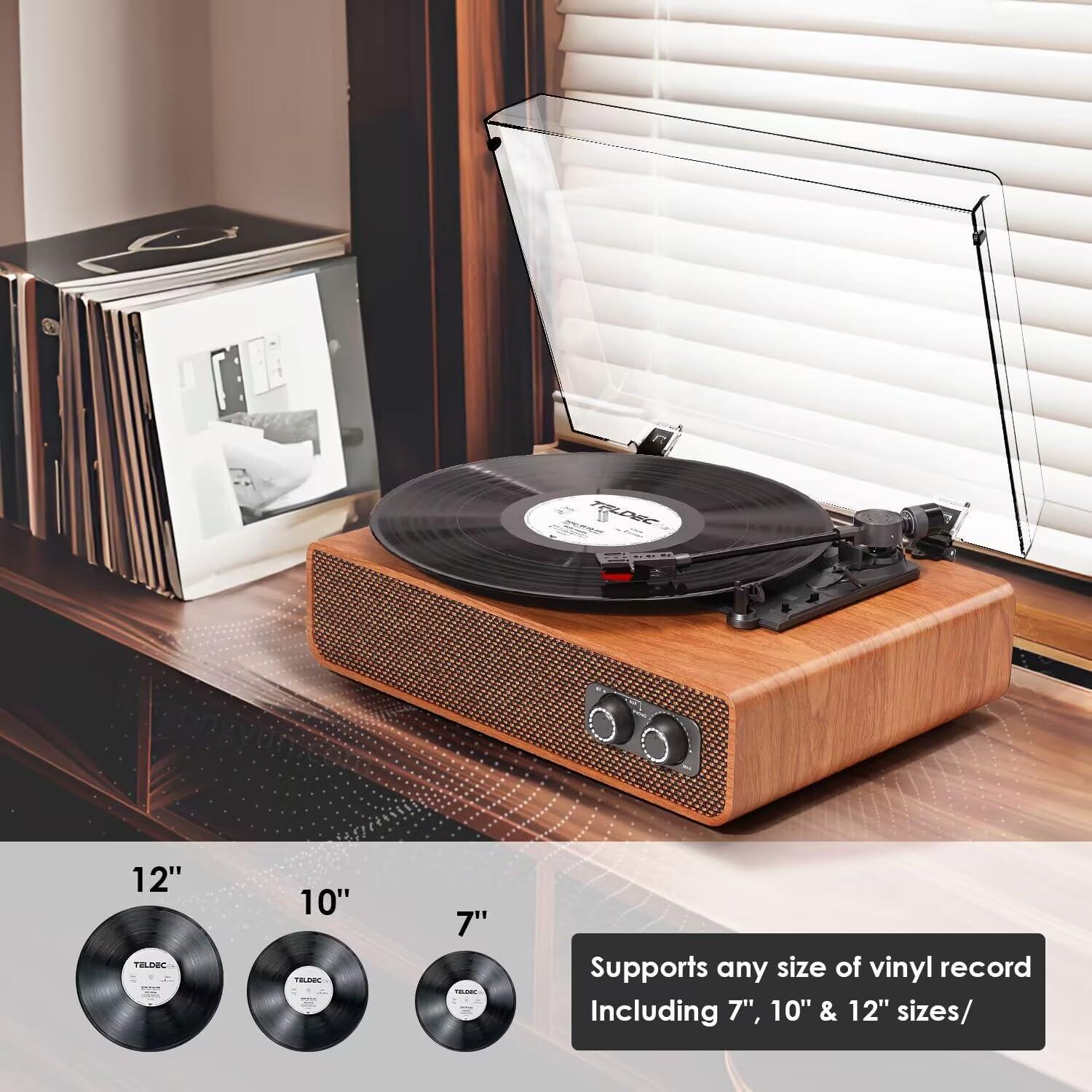 Tocadiscos Vintage DANFI AUDIO TE-2018 Bluetooth 3 Velocidades