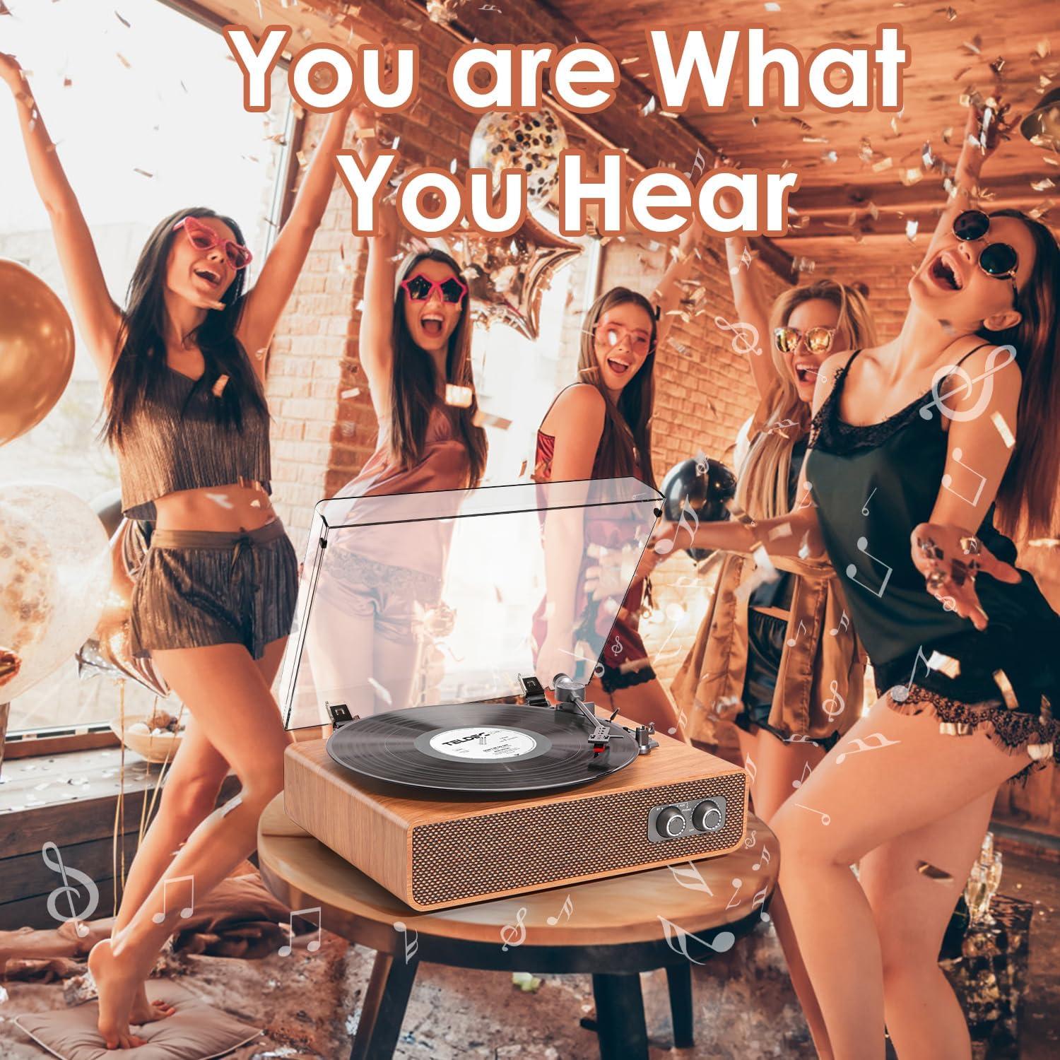 Tocadiscos Vintage DANFI AUDIO TE-2018 Bluetooth 3 Velocidades