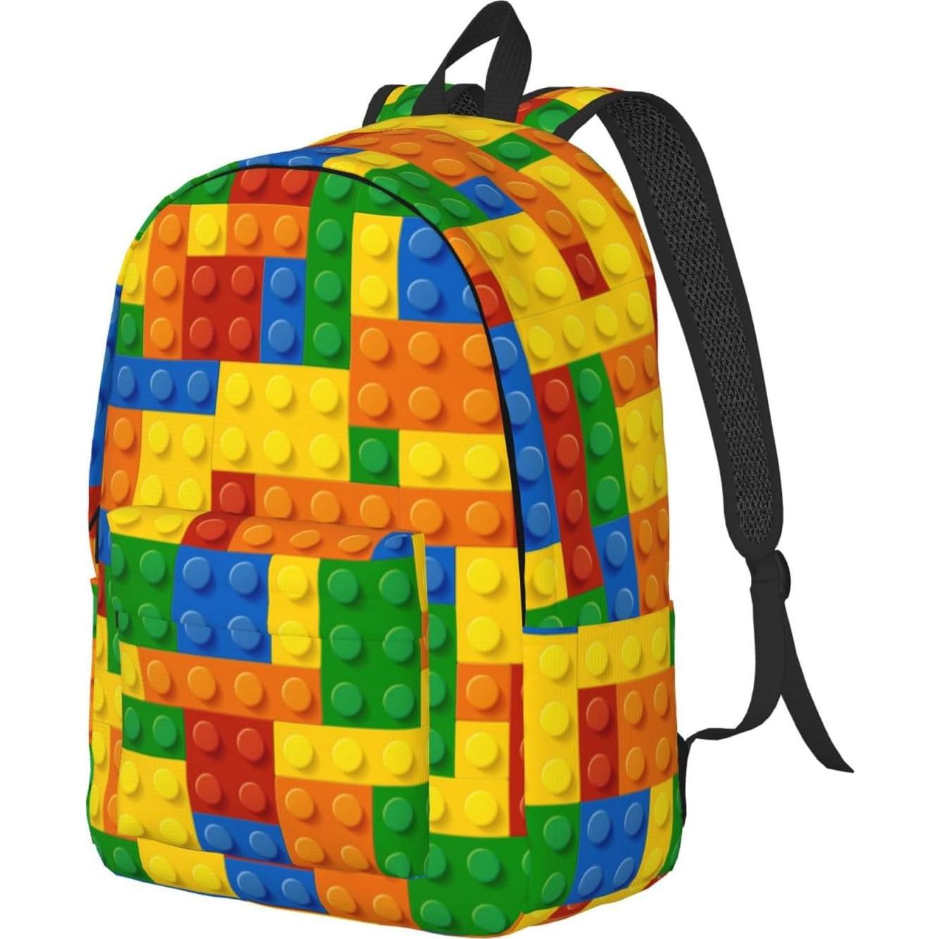 Mochila Lona Ligera GVGOAGL 40cm Patrón Colorido Unisex