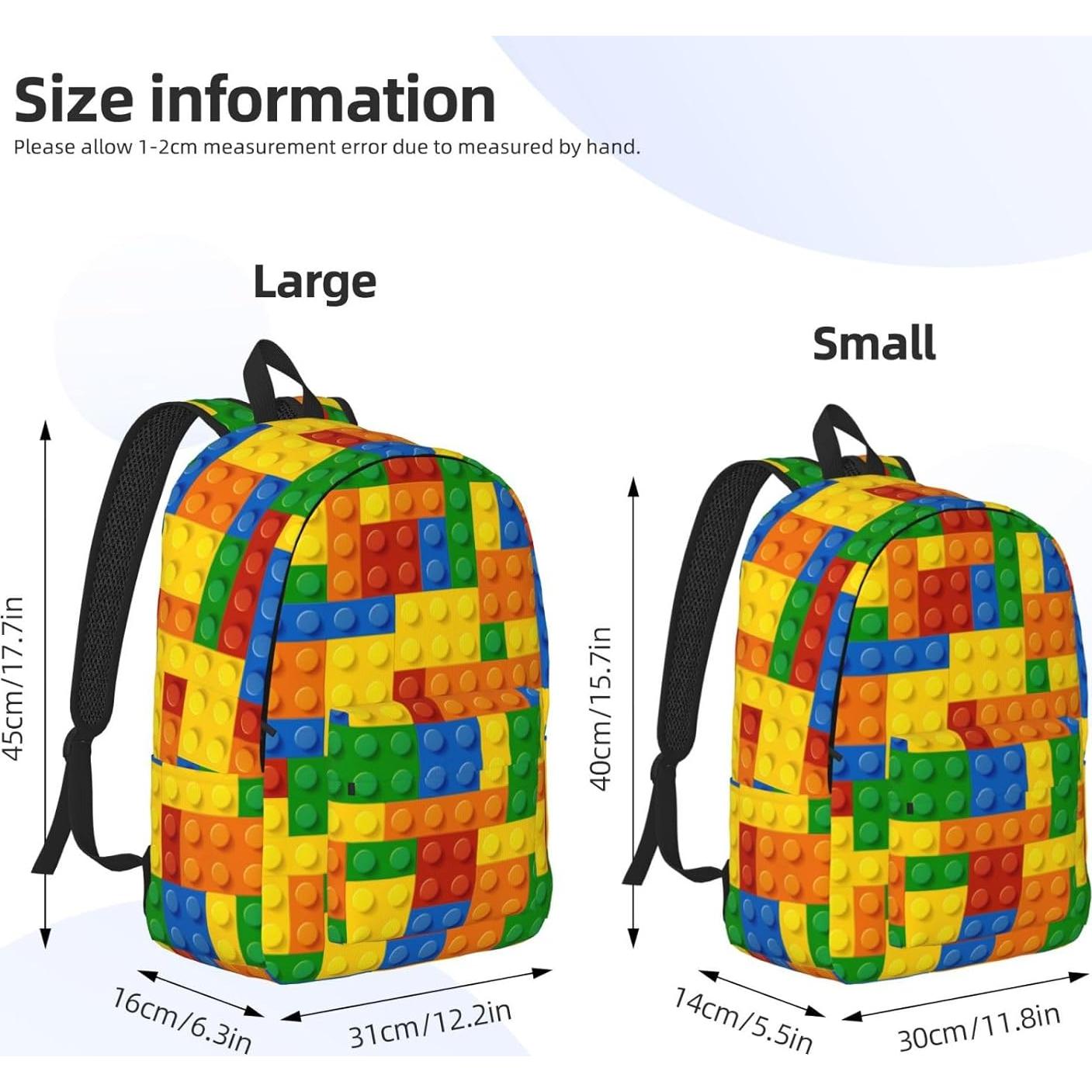 Mochila Lona Ligera GVGOAGL 40cm Patrón Colorido Unisex