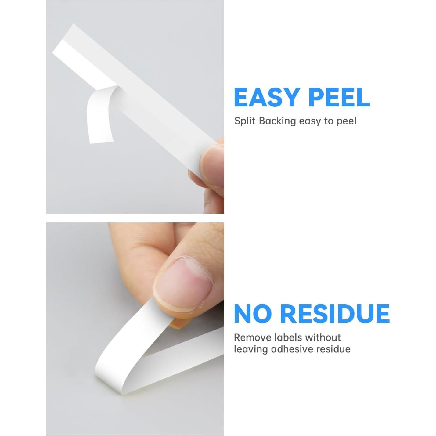 Cinta de Etiqueta UniPlus TZe-231 Negra sobre Blanca 12mm x 8m