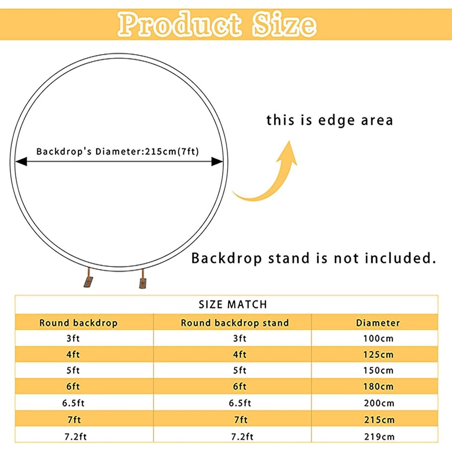 Cubierta de fondo redonda beige GEWONELIFE 2.19 m ajustable