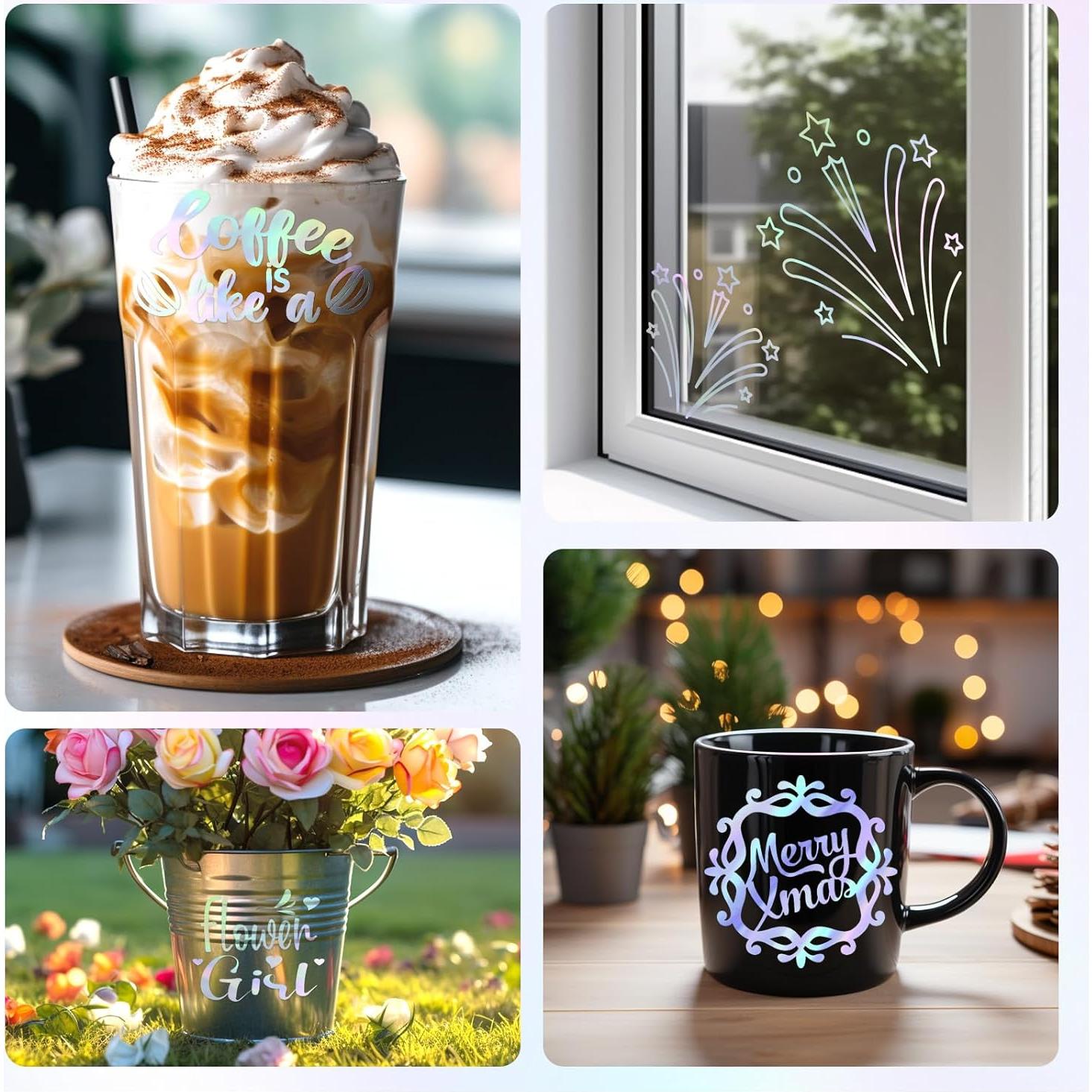 Vinilo Adhesivo Holográfico Oncil 30.48 cm x 1.83 m Plateado