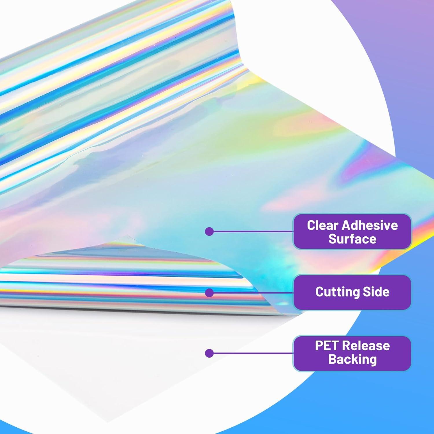 Vinilo Adhesivo Holográfico Oncil 30.48 cm x 1.83 m Plateado