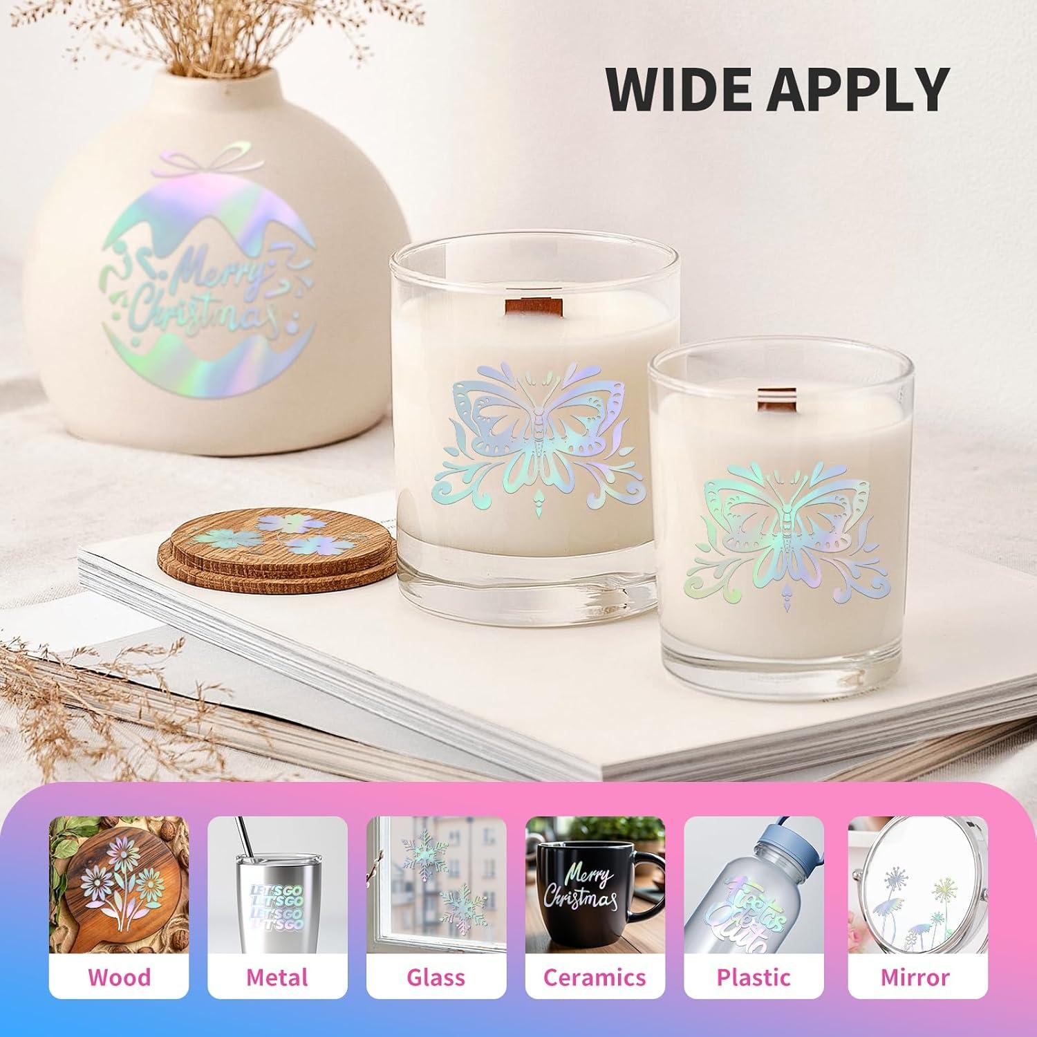 Vinilo Adhesivo Holográfico Oncil 30.48 cm x 1.83 m Plateado