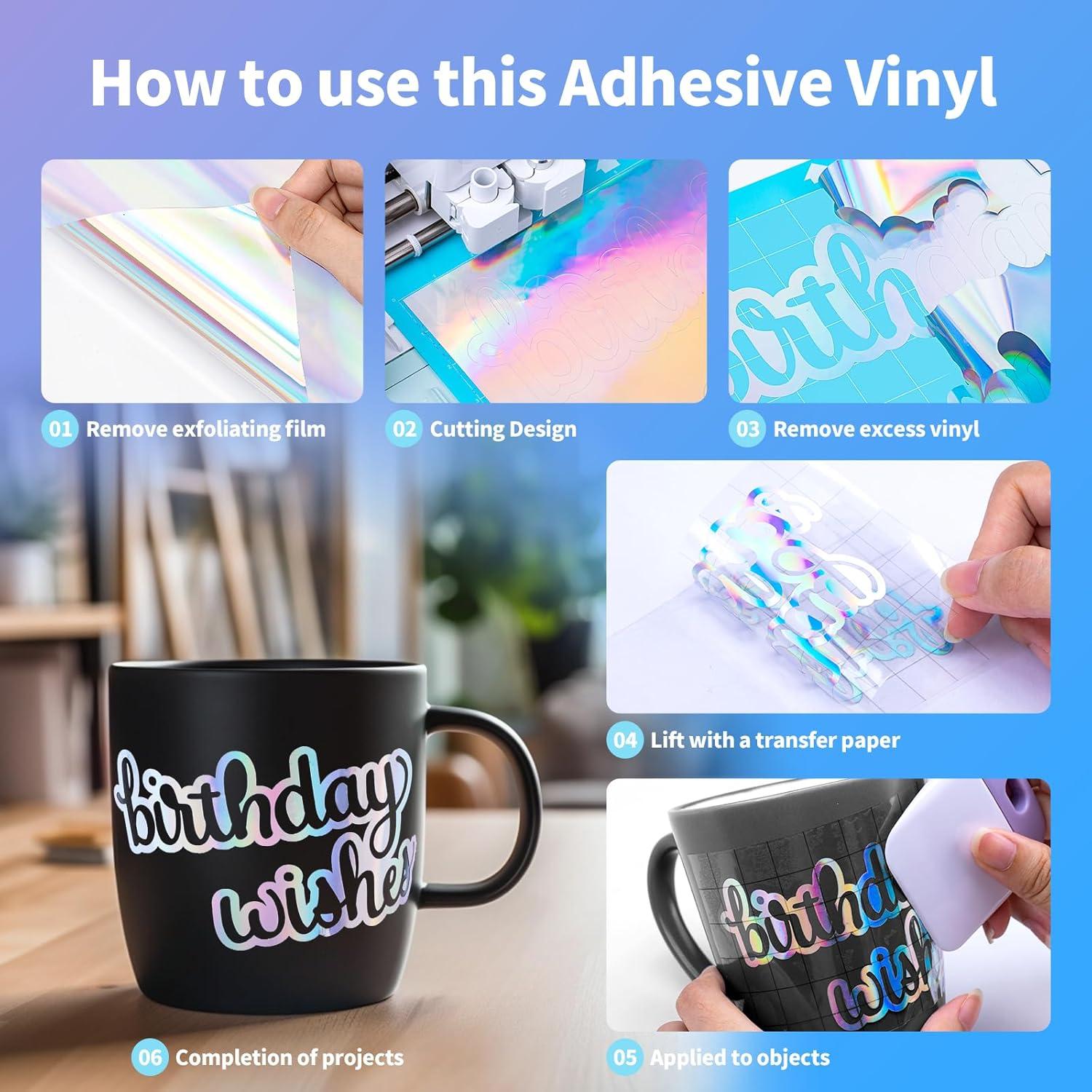 Vinilo Adhesivo Holográfico Oncil 30.48 cm x 1.83 m Plateado