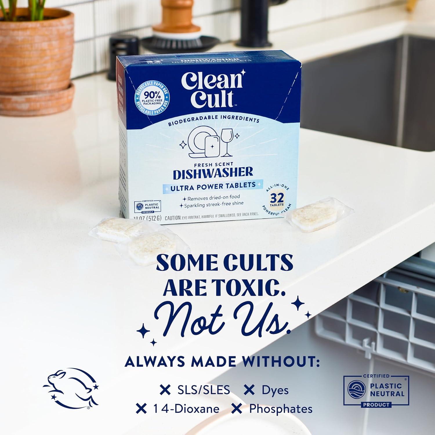 Cápsulas Detergente Lavavajillas Cleancult 32 Unidades Verbena