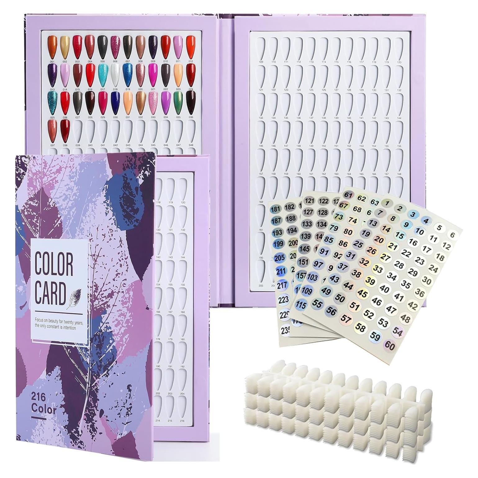 Libro de Muestras de Color de Esmalte de Uñas Acycoin2A 240 Consejos