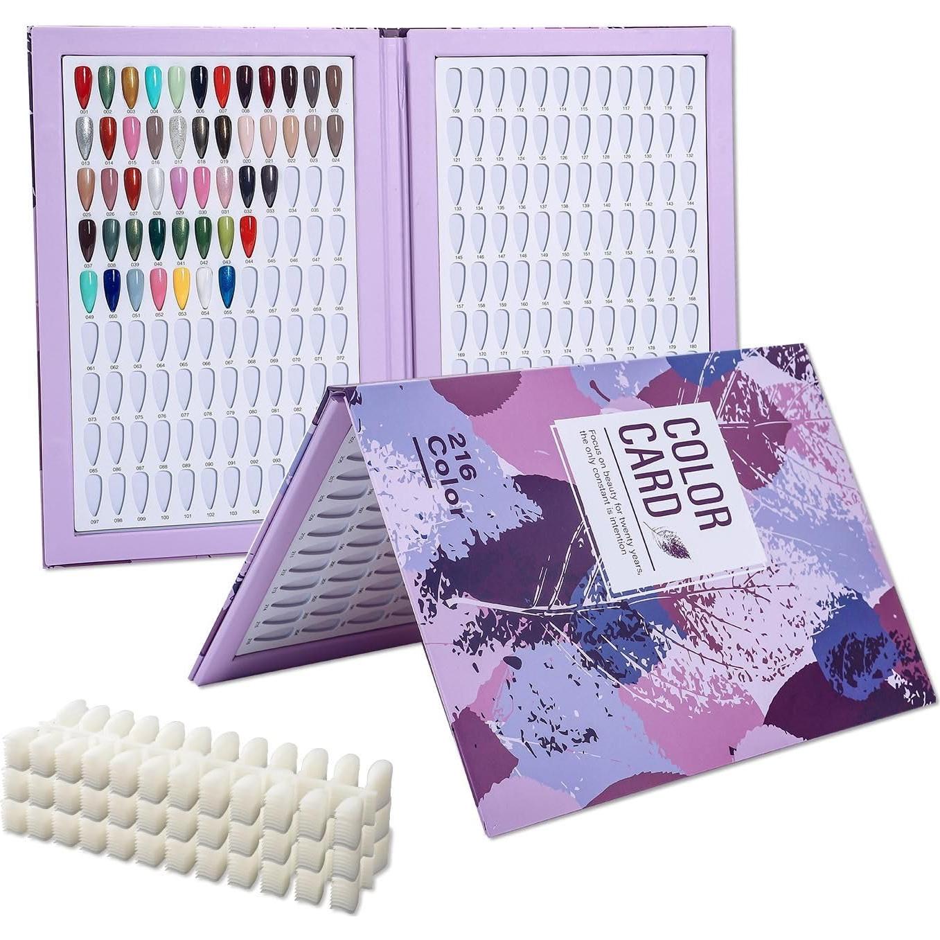 Libro de Muestras de Color de Esmalte de Uñas Acycoin2A 240 Consejos