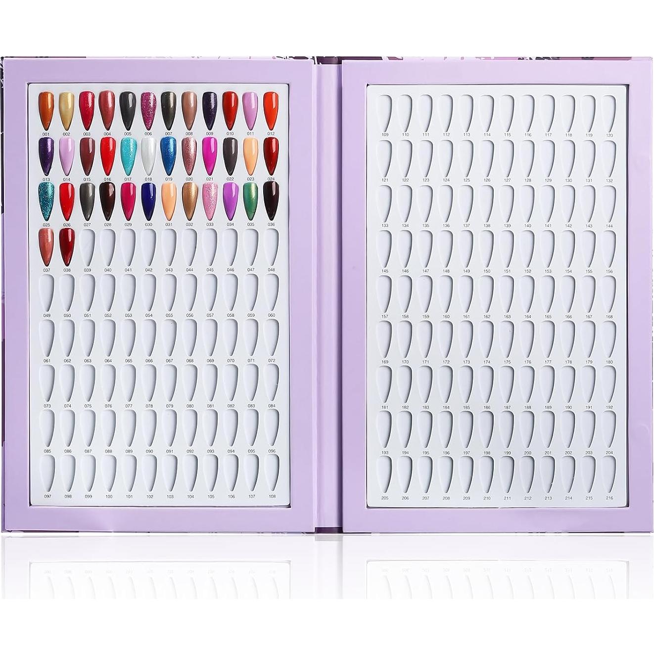 Libro de Muestras de Color de Esmalte de Uñas Acycoin2A 240 Consejos