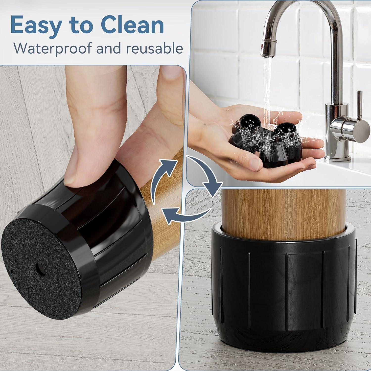 24 Protectores de Suelo de Silicona Violibar para Muebles