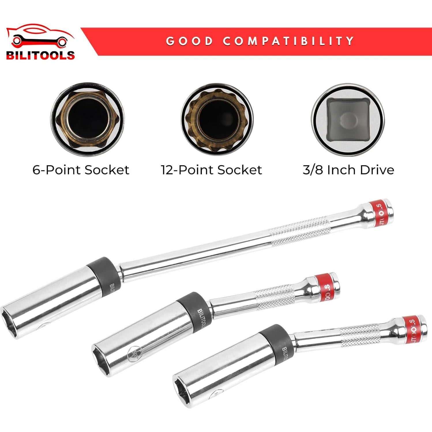 Juego de 6 Piezas de Enchufe de Bujía Magnético BILITOOLS