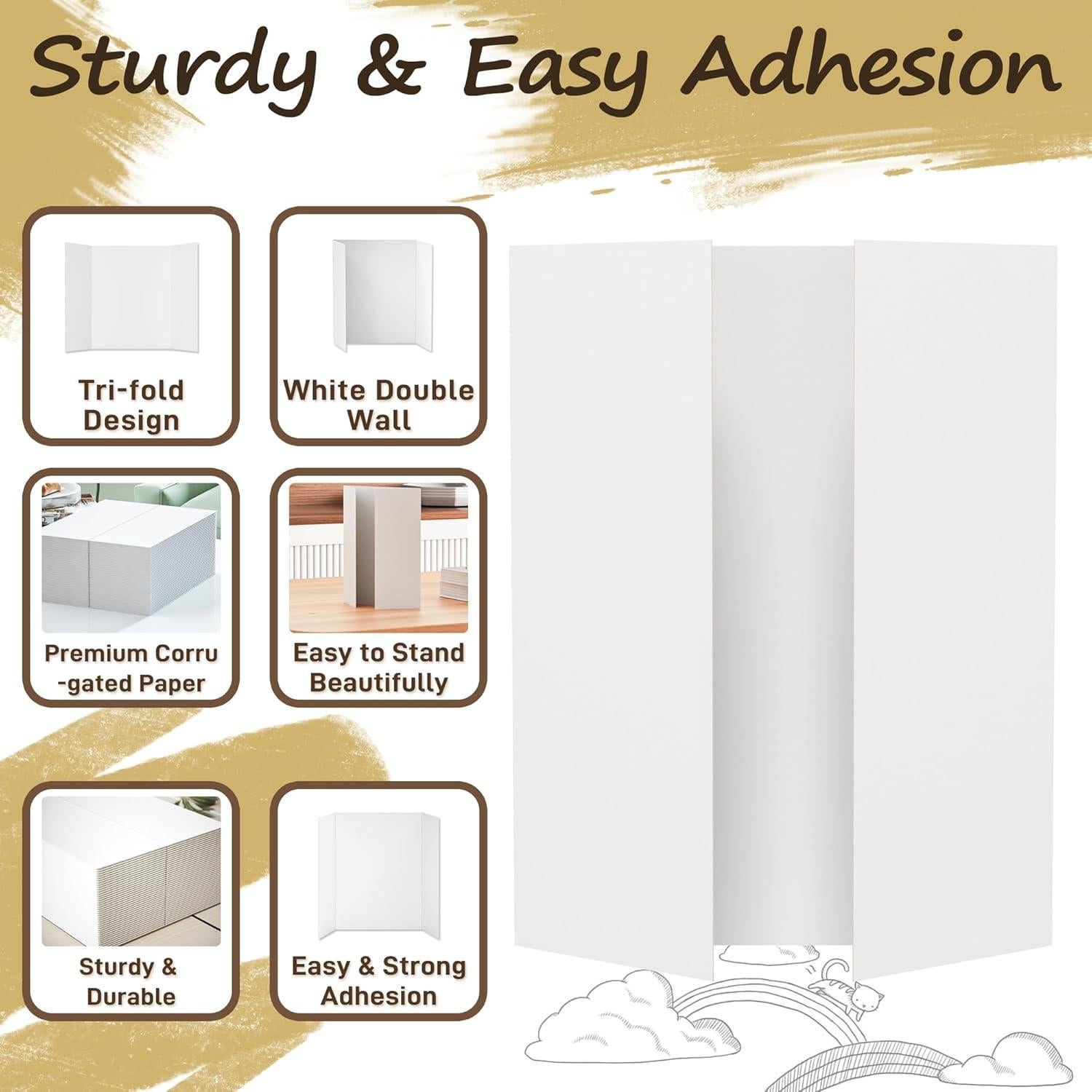 Tablero de Póster Trifolio PSHVYM 12 Pcs 54.6x35.6 cm