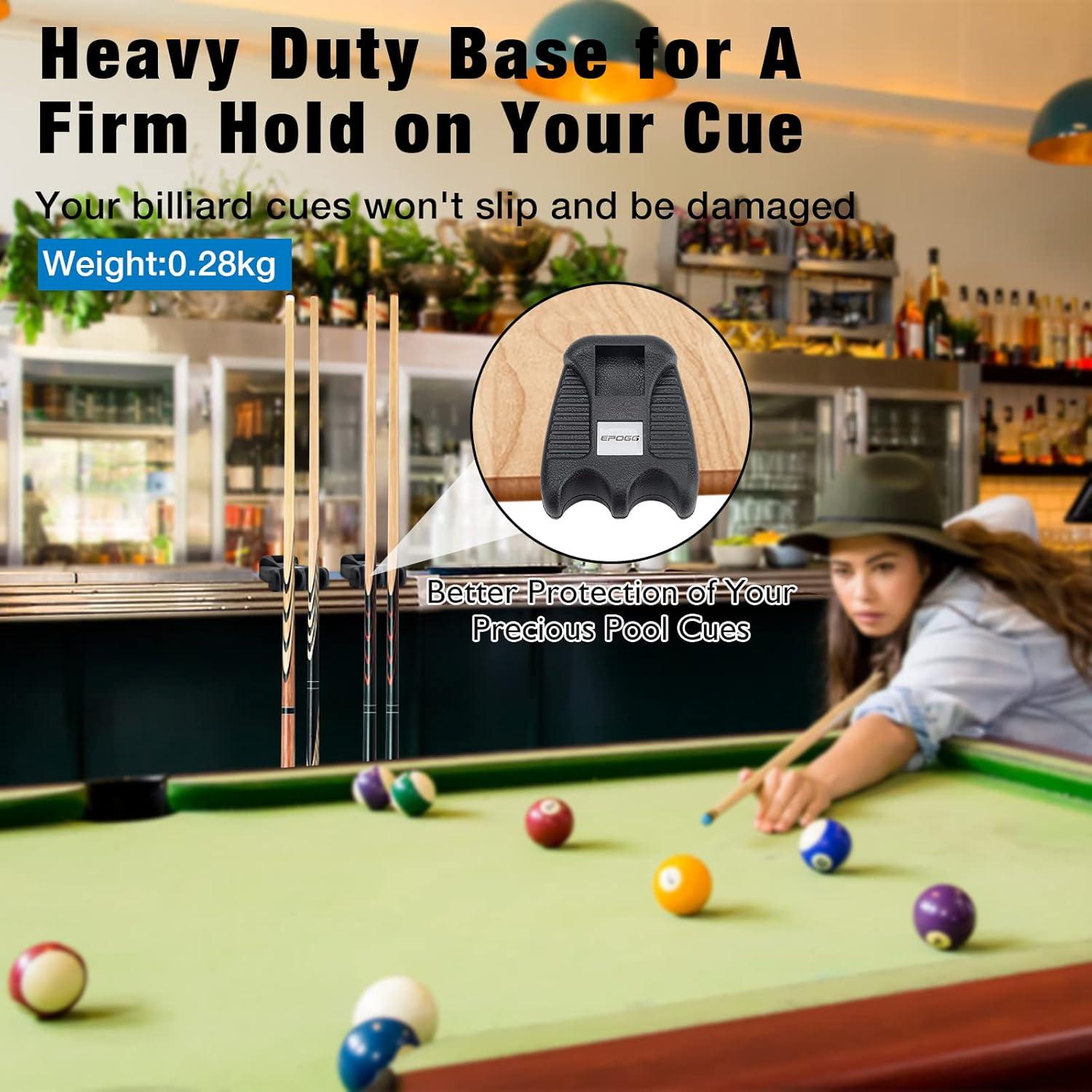 Soporte de Taco de Billar EPOGG Portátil con 2 Agujeros