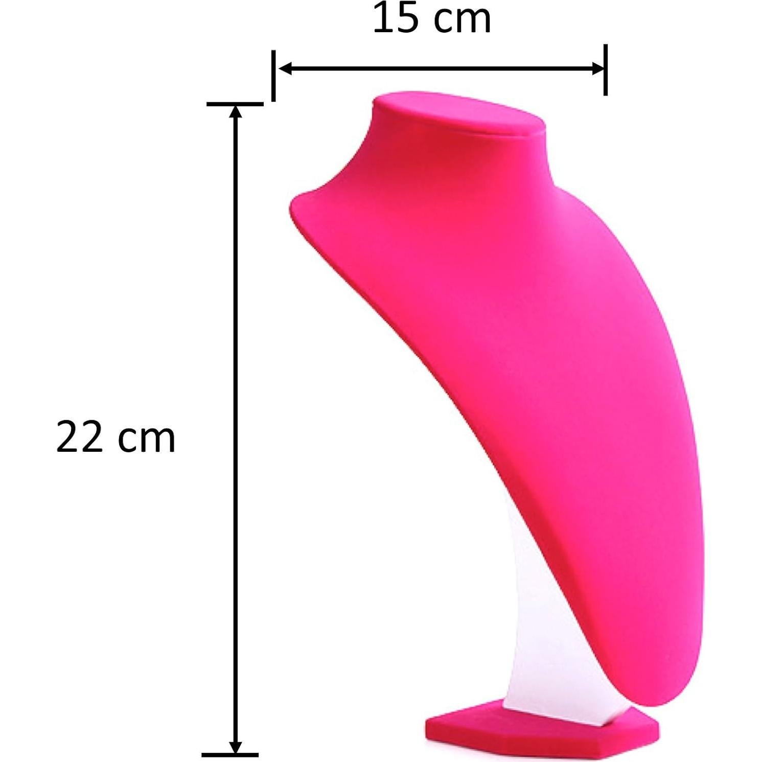 Comelyjewel Set 3 Soportes de Joyería Terciopelo Rosa 22cm