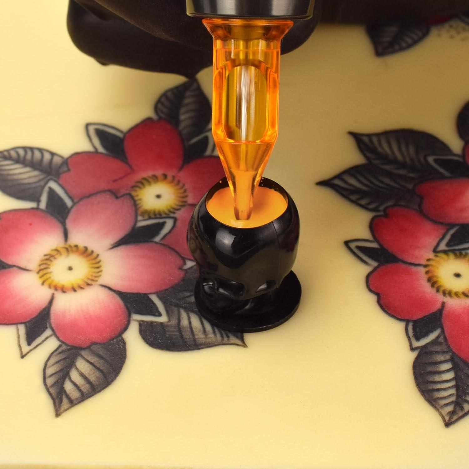 200 Tazas de Tinta Desechables BAMTTOO para Tatuaje Negro