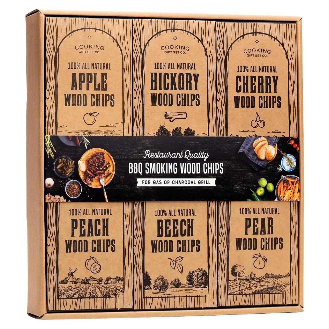 Paquete de Chips de Madera para Ahumador - 6 Sabores Naturales