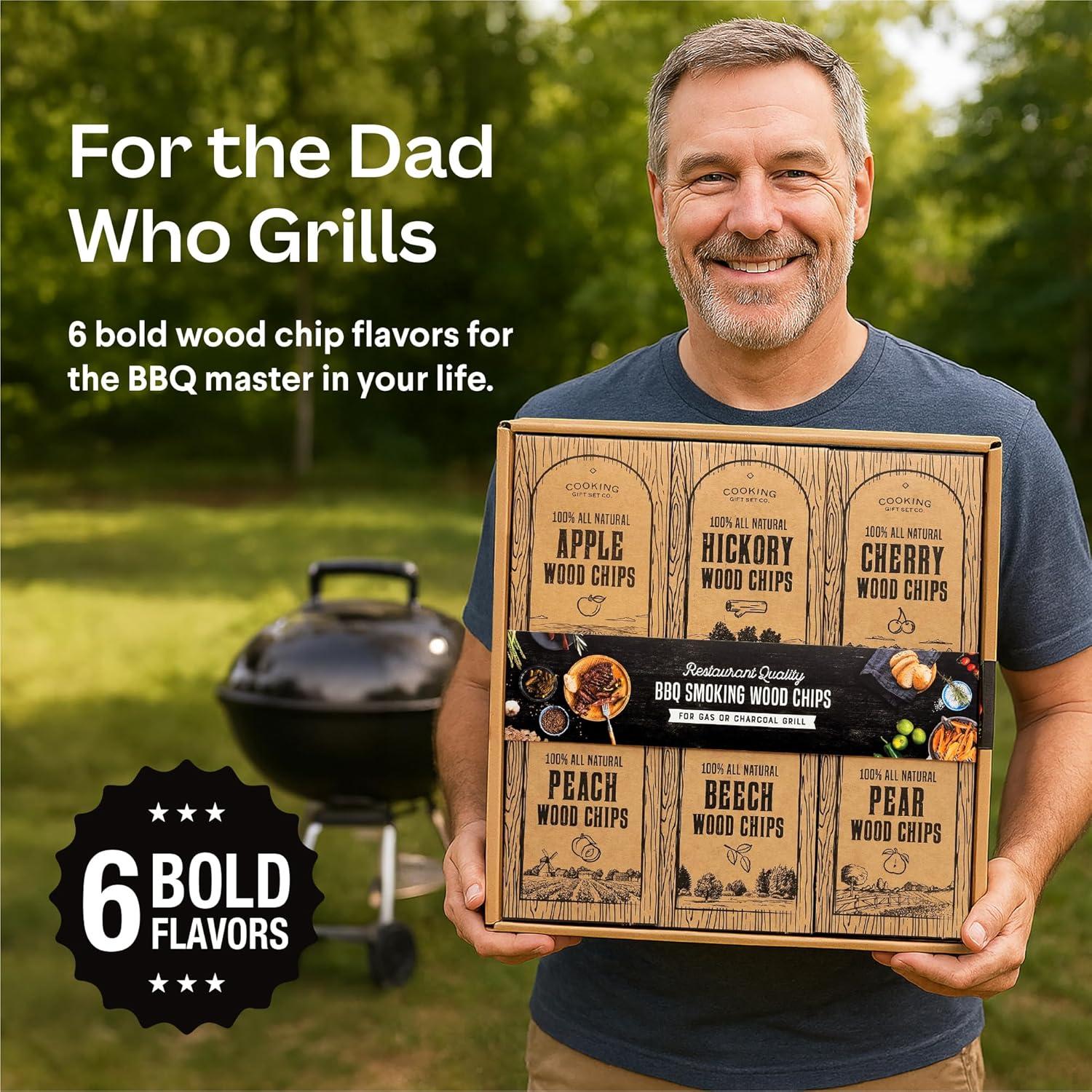 Paquete de Chips de Madera para Ahumador - 6 Sabores Naturales