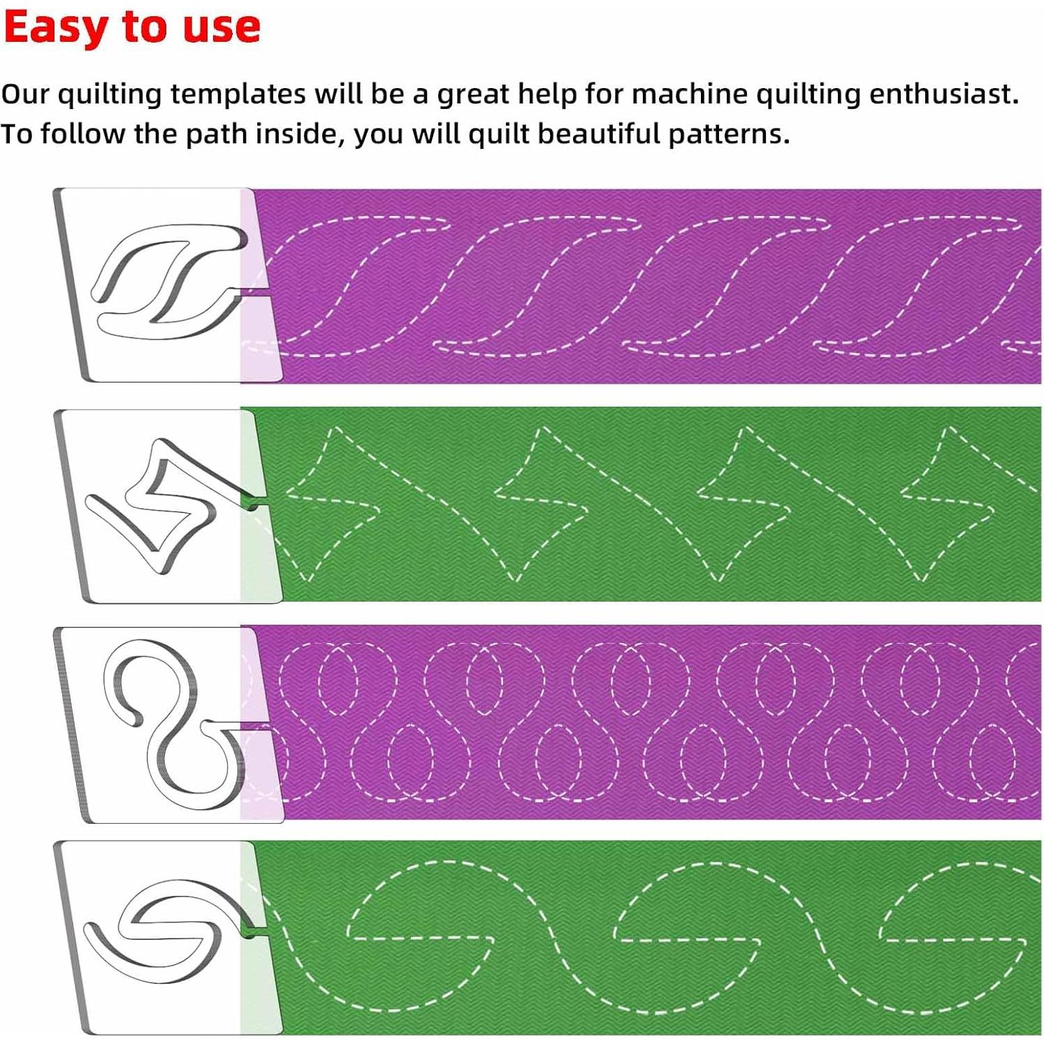 Plantillas de Acolchado Kapyoo 4 Pcs con Agarre Antideslizante