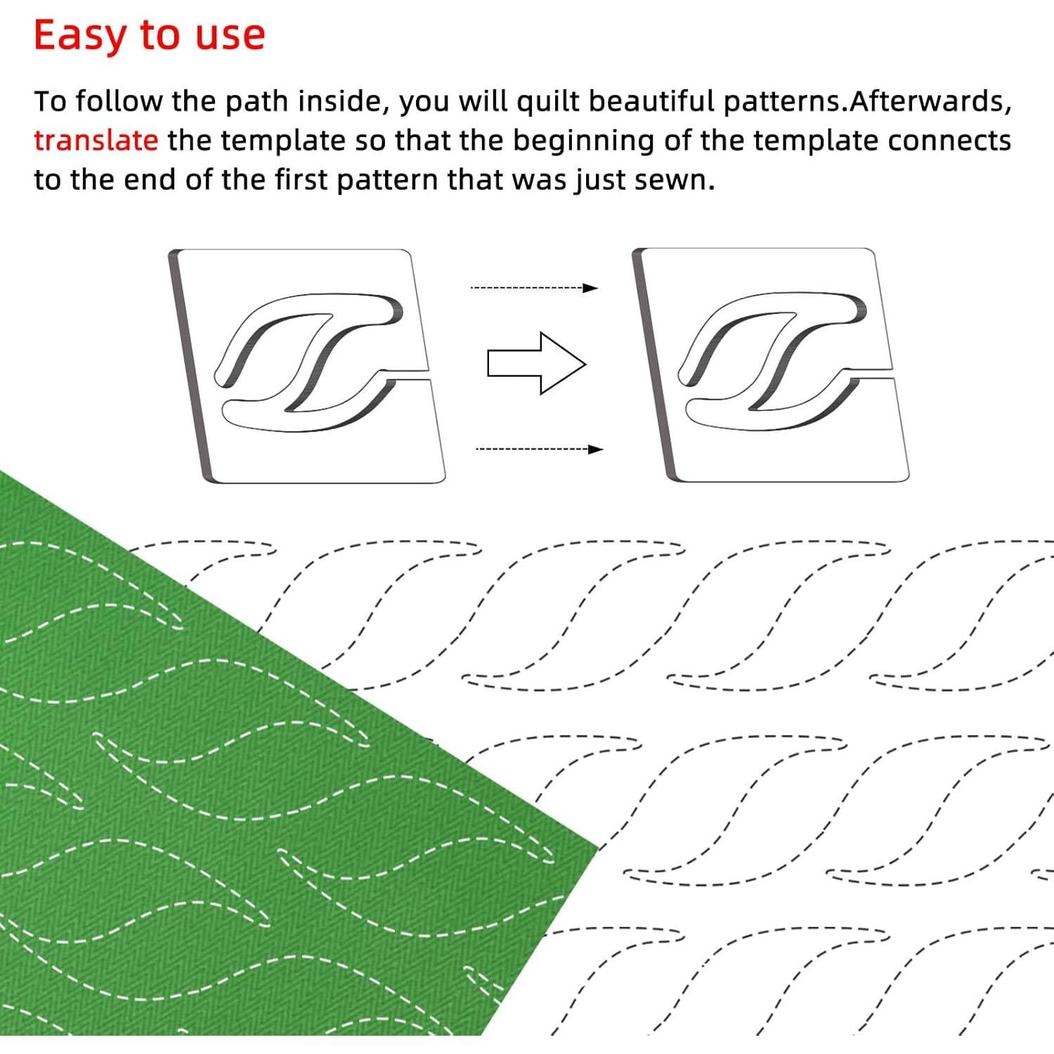 Plantillas de Acolchado Kapyoo 4 Pcs con Agarre Antideslizante