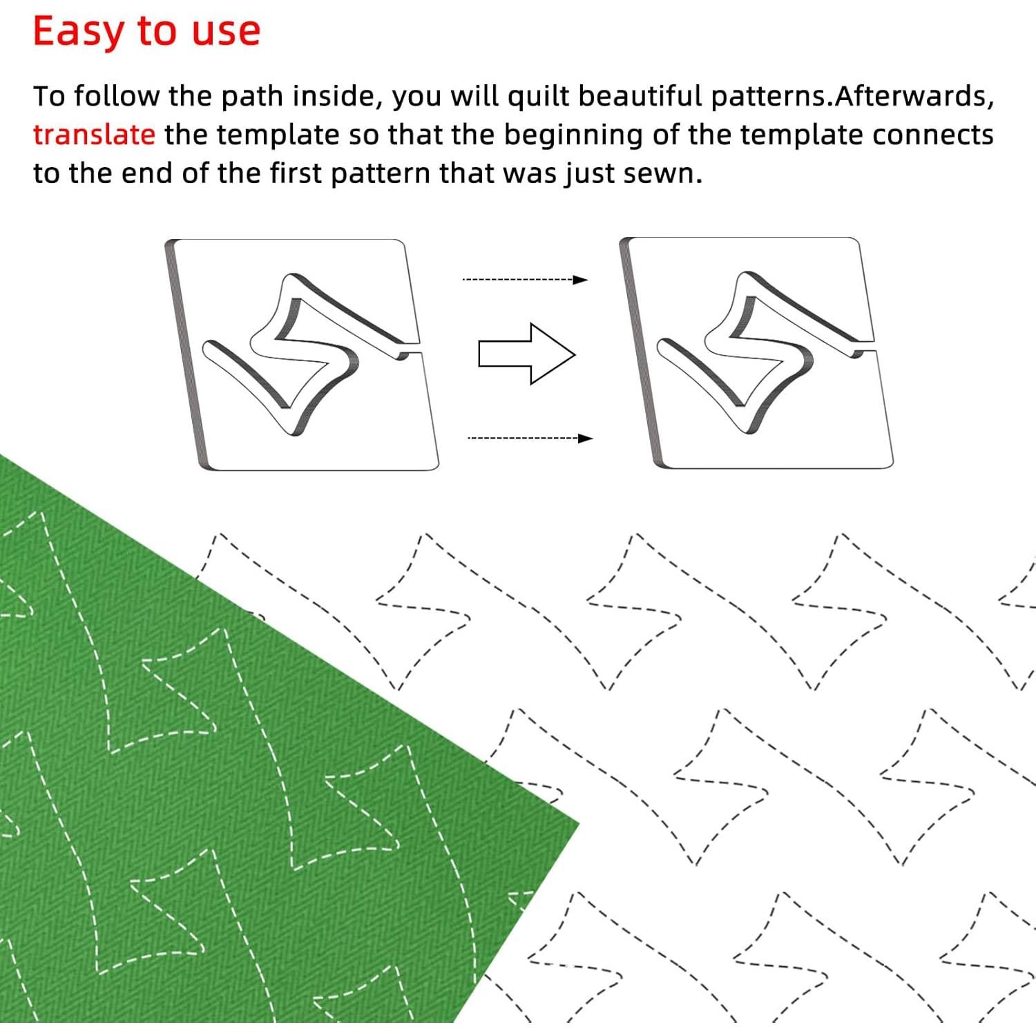 Plantillas de Acolchado Kapyoo 4 Pcs con Agarre Antideslizante