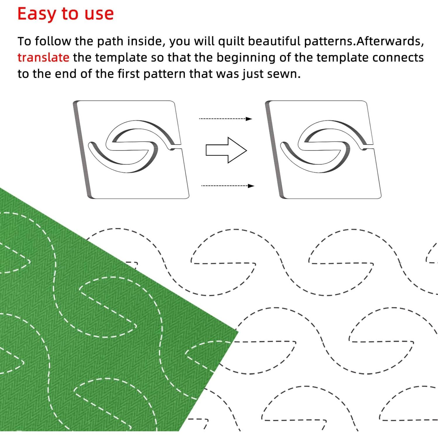 Plantillas de Acolchado Kapyoo 4 Pcs con Agarre Antideslizante