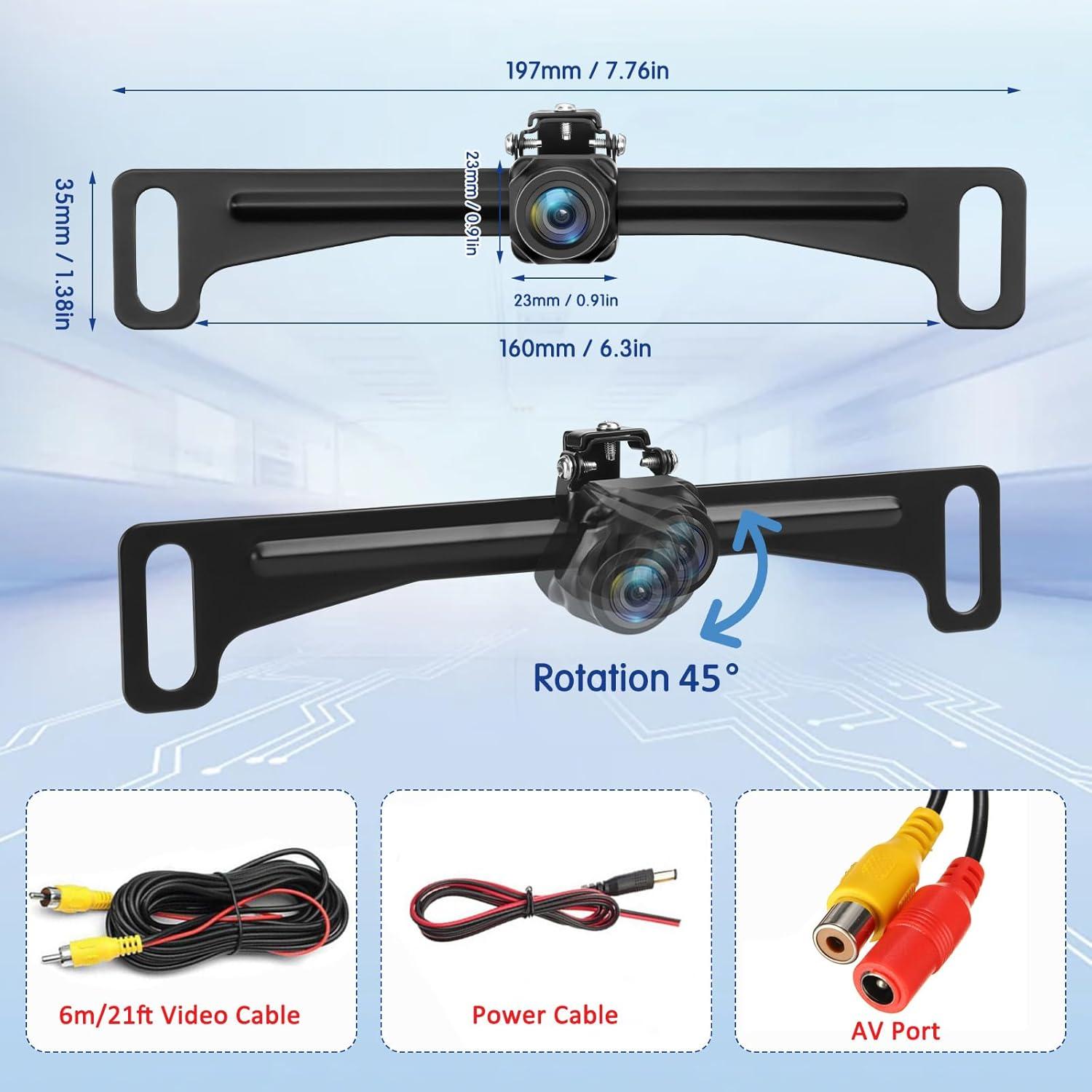 Cámara de Respaldo Kairiyard Universal 170° Impermeable