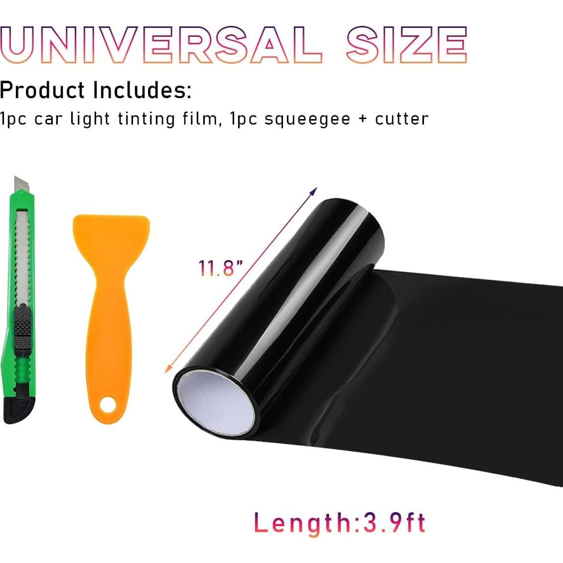 Película Vinílica para Faros de Automóvil Sylvil 30.48x121.92cm Negro