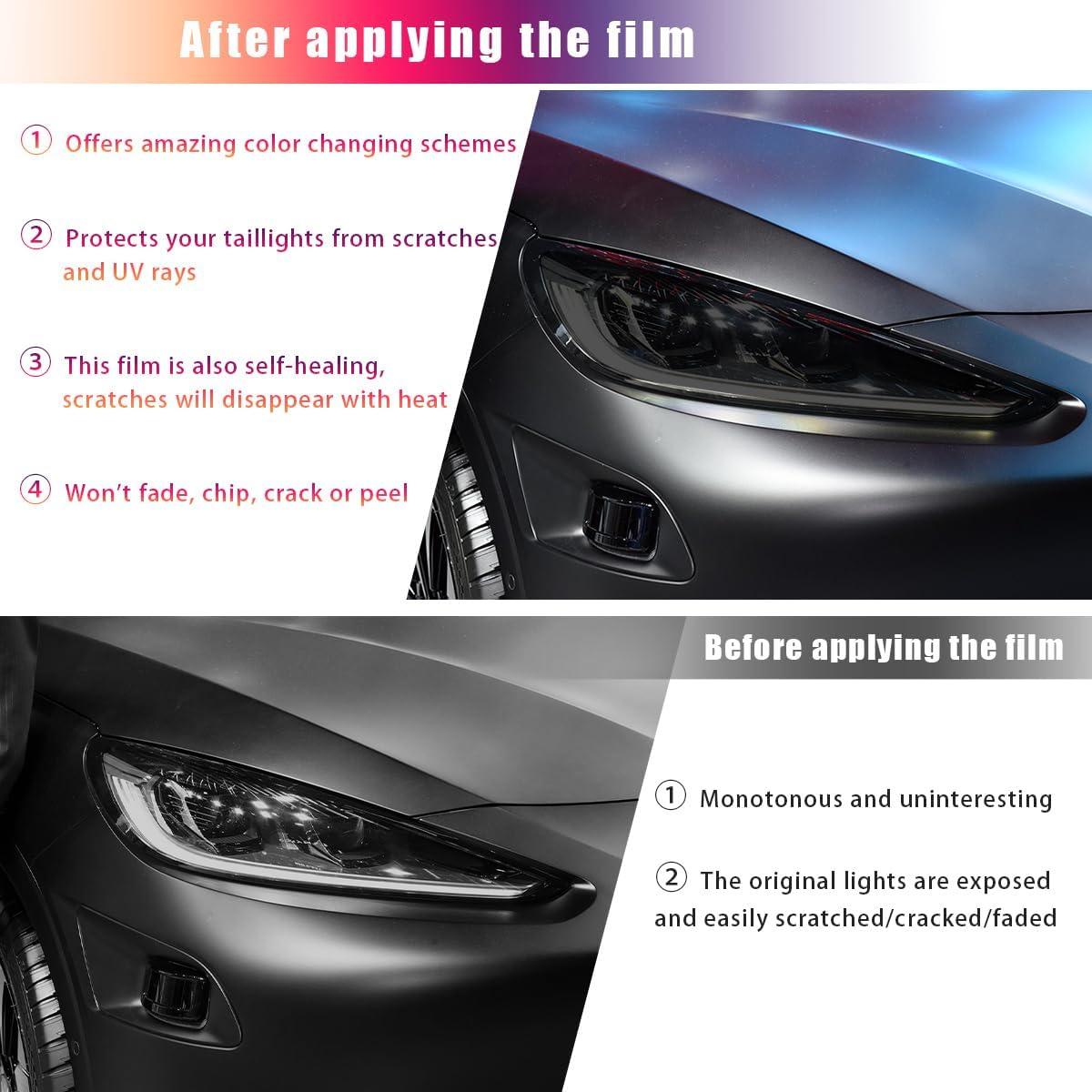 Película Vinílica para Faros de Automóvil Sylvil 30.48x121.92cm Negro