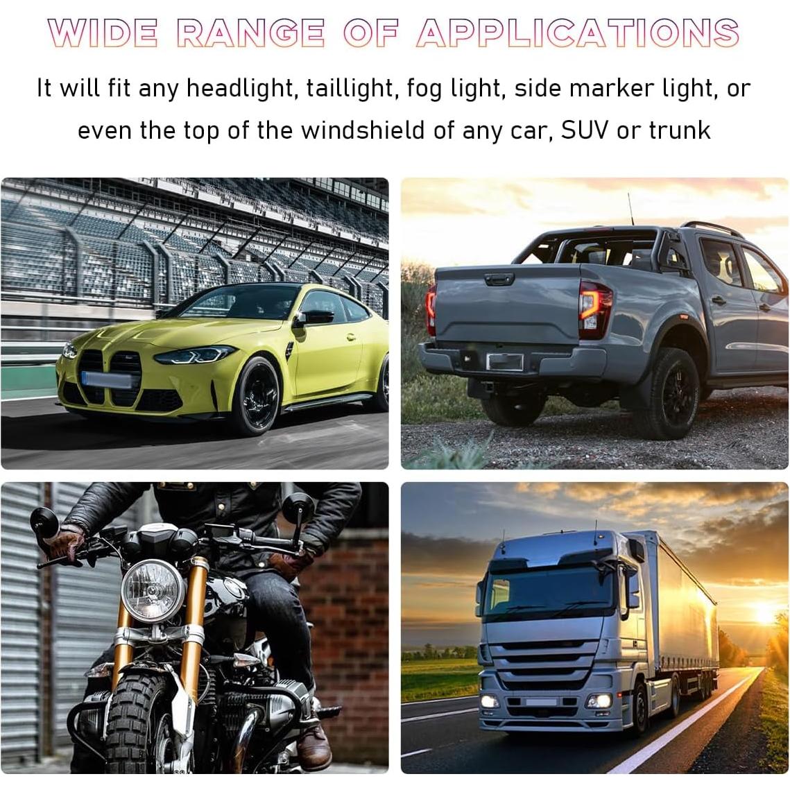 Película Vinílica para Faros de Automóvil Sylvil 30.48x121.92cm Negro