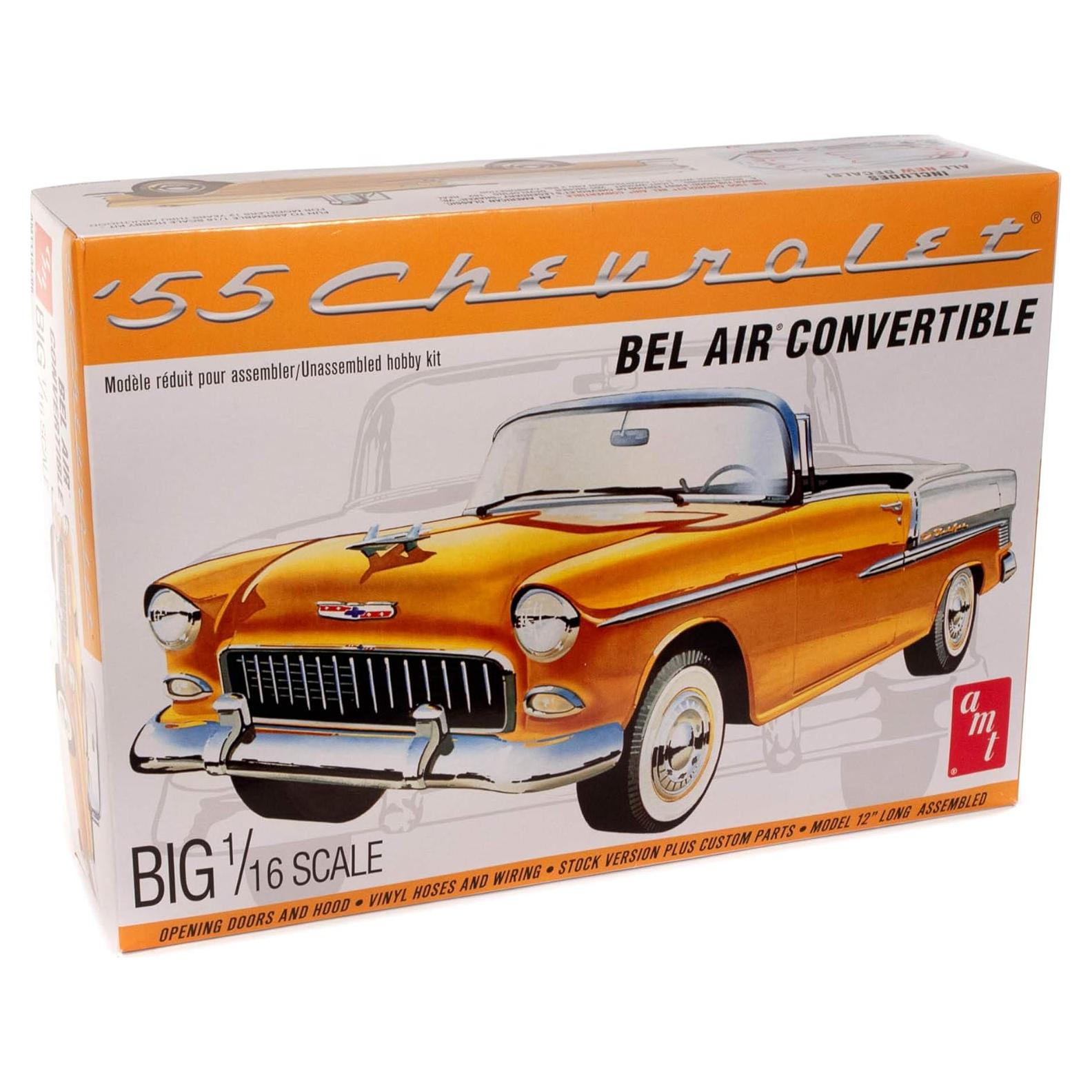 Modelo a Escala AMT 1955 Chevy Bel Air Convertible
