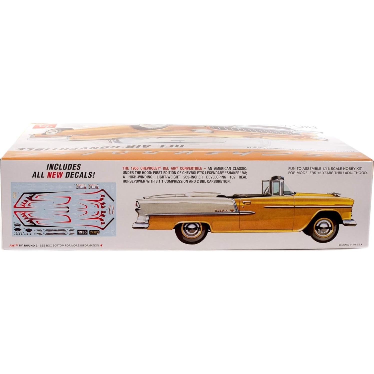 Modelo a Escala AMT 1955 Chevy Bel Air Convertible