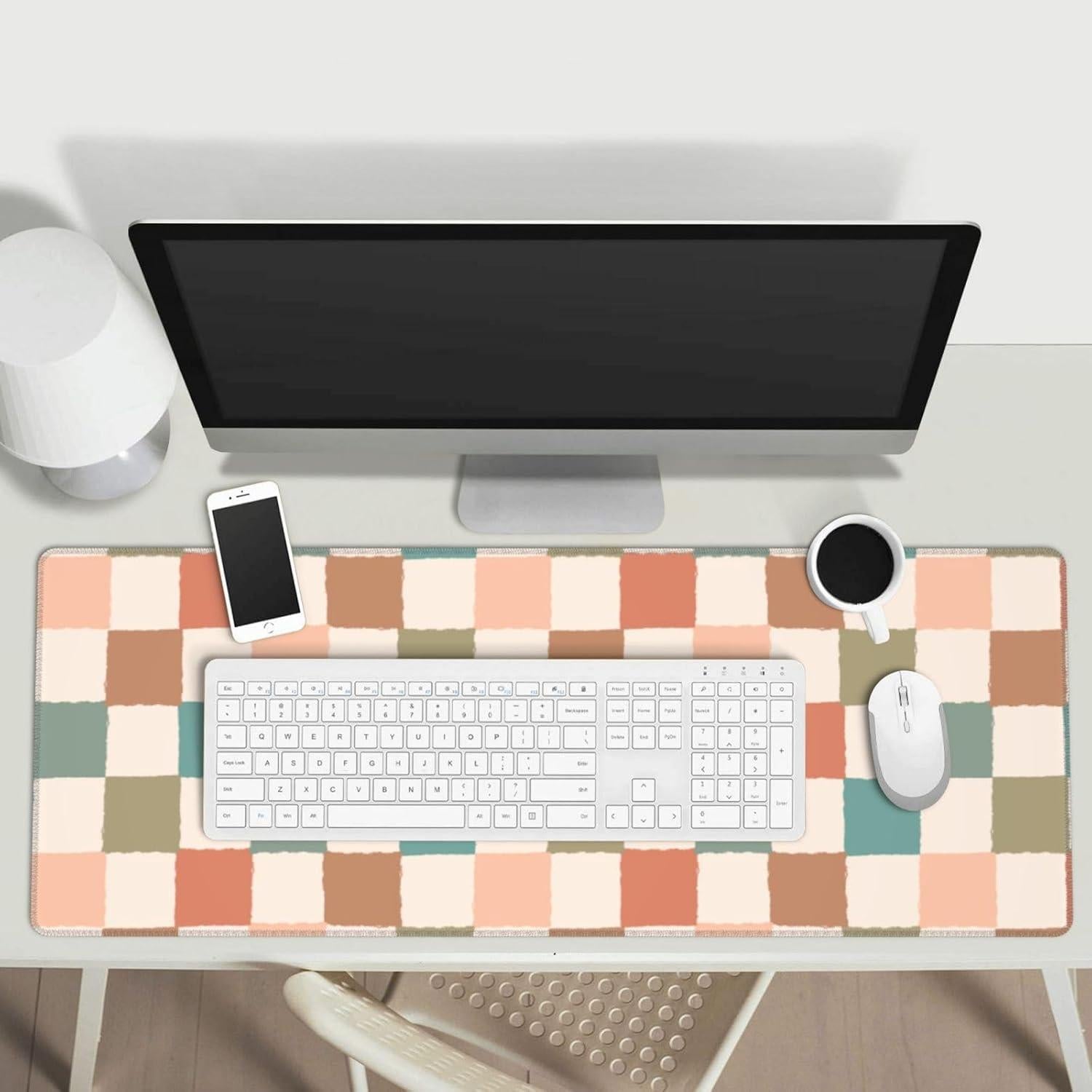Alfombrilla de Ratón XL SODENK A Cuadros Boho 80x30 cm