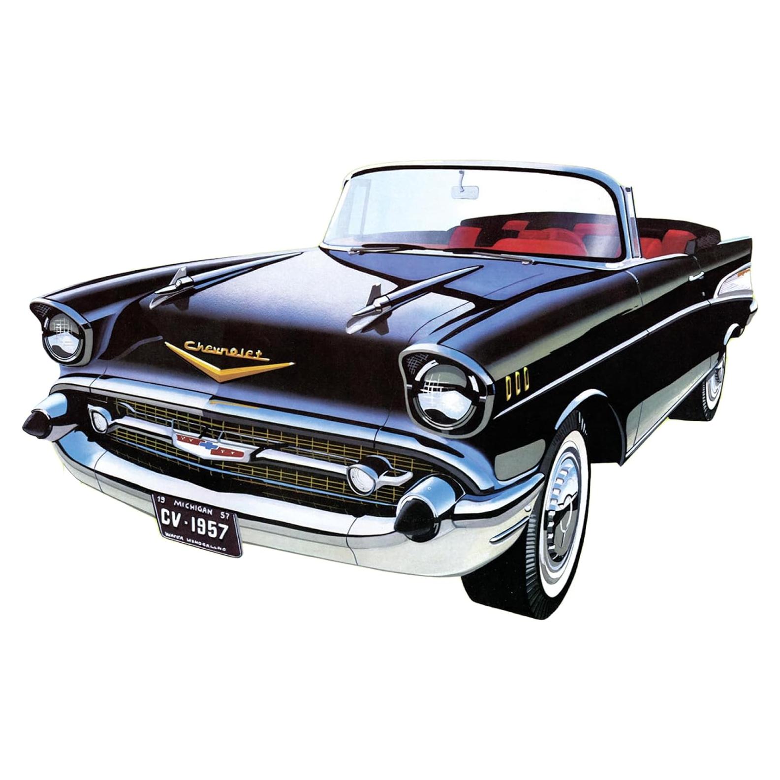 Kit Modelo Escala 1:16 Chevrolet Bel Air 1957 AMT Blanco