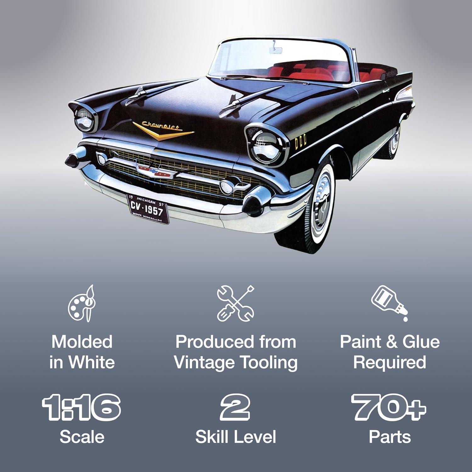 Kit Modelo Escala 1:16 Chevrolet Bel Air 1957 AMT Blanco